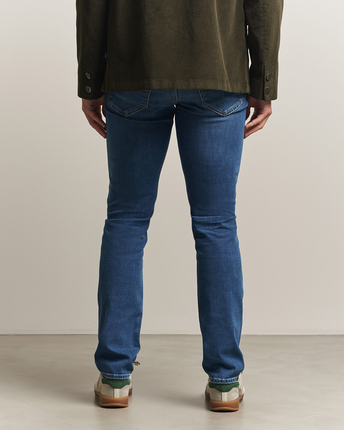 Herr | Jeans | Jacob Cohën | Bard Fast Slim Fit Stretch Jeans Mid Blue