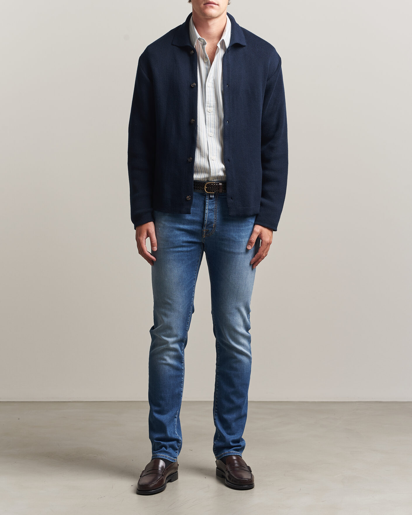 Herr | Jeans | Jacob Cohën | Bard Slim Fit Stretch Jeans Light Blue