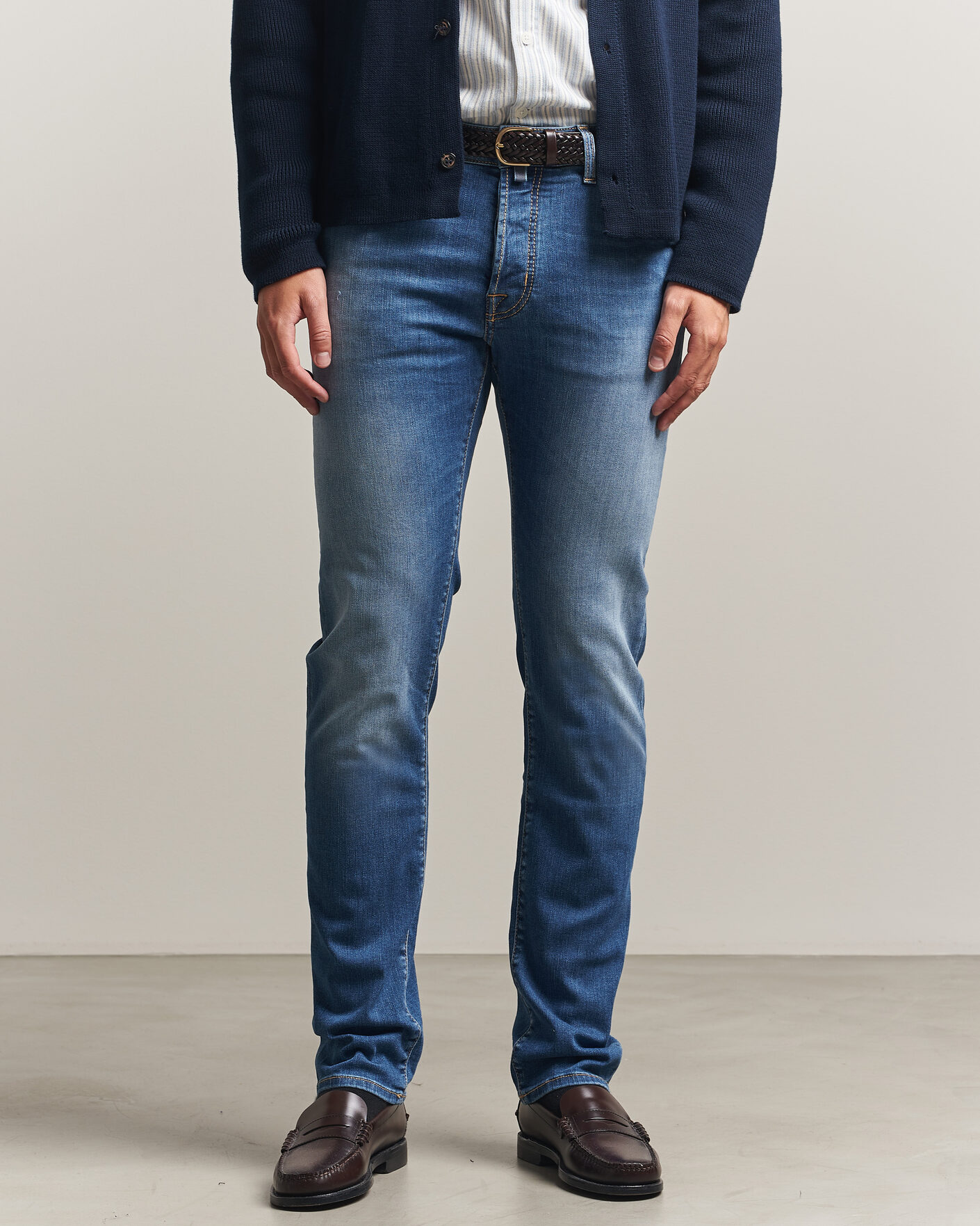 Herr | Jeans | Jacob Cohën | Bard Slim Fit Stretch Jeans Light Blue