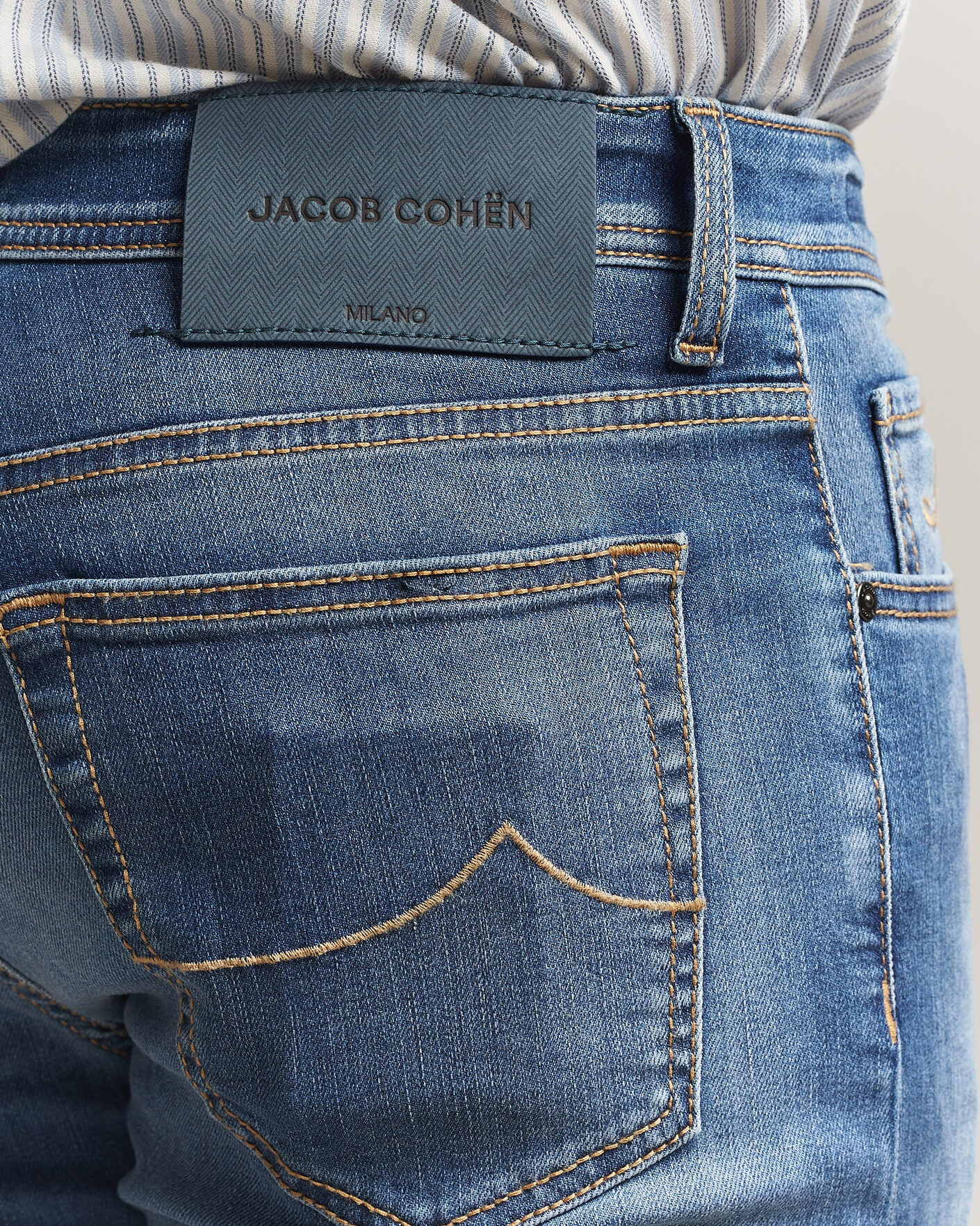 Herr | Jeans | Jacob Cohën | Bard Slim Fit Stretch Jeans Light Blue