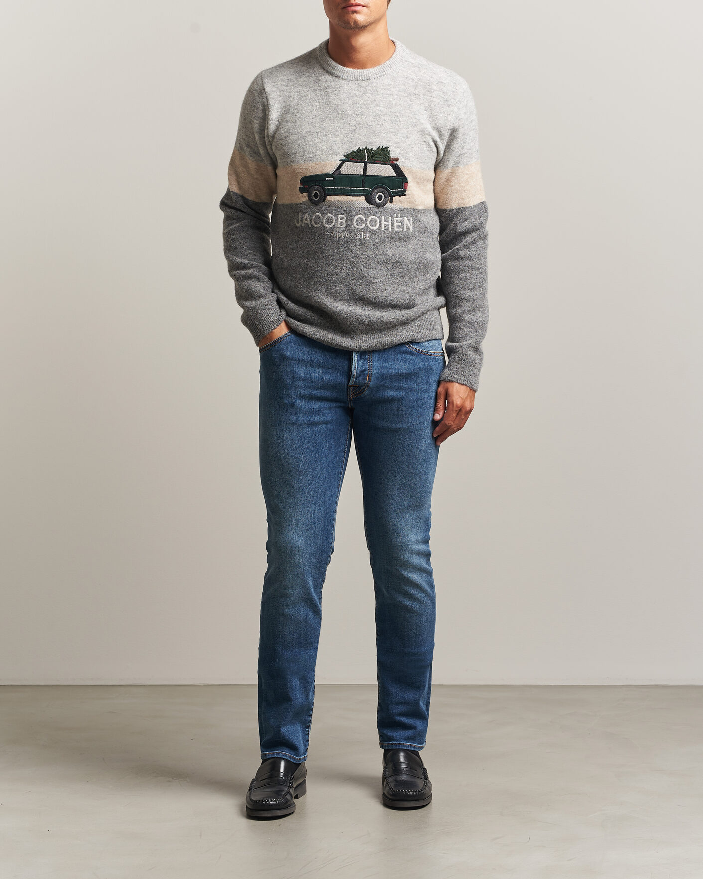 Herr | Jeans | Jacob Cohën | Nick F1 Slim Fit Stretch Jeans Light Blue