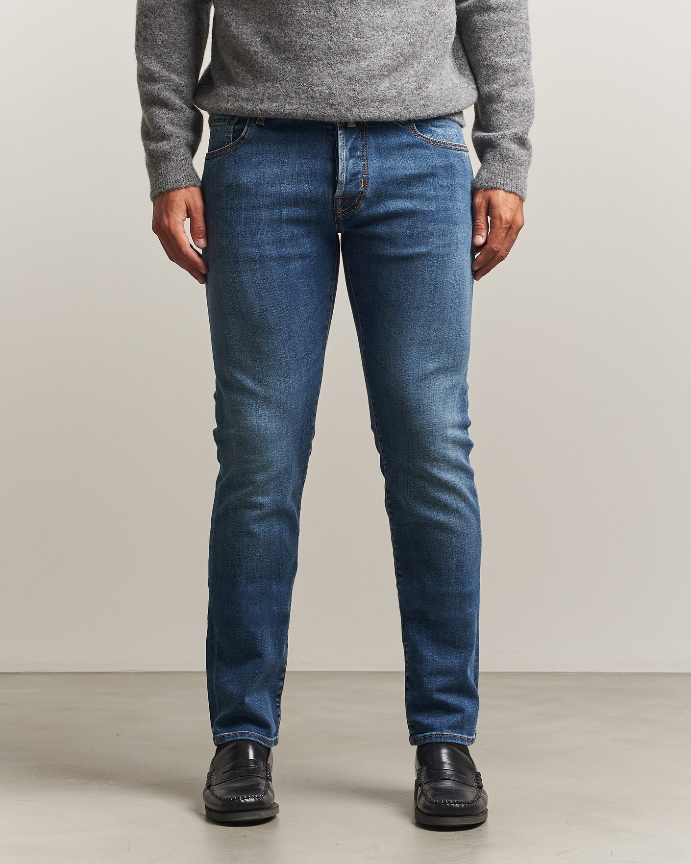 Herr | Jeans | Jacob Cohën | Nick F1 Slim Fit Stretch Jeans Light Blue