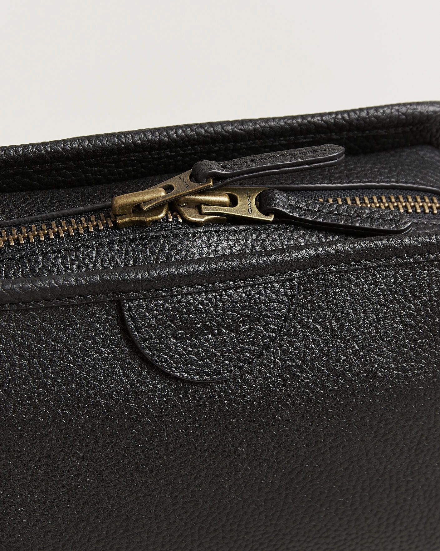 Herr | Väskor | Gant | Grained Leather Wash Bag Black