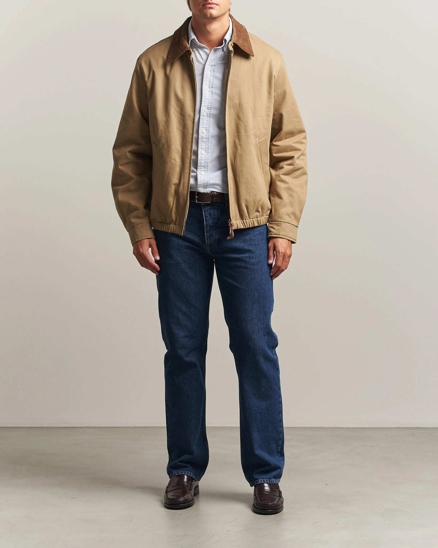 Herr | Jackor | Gant | Moleskin Harrington Jacket Light Taupe