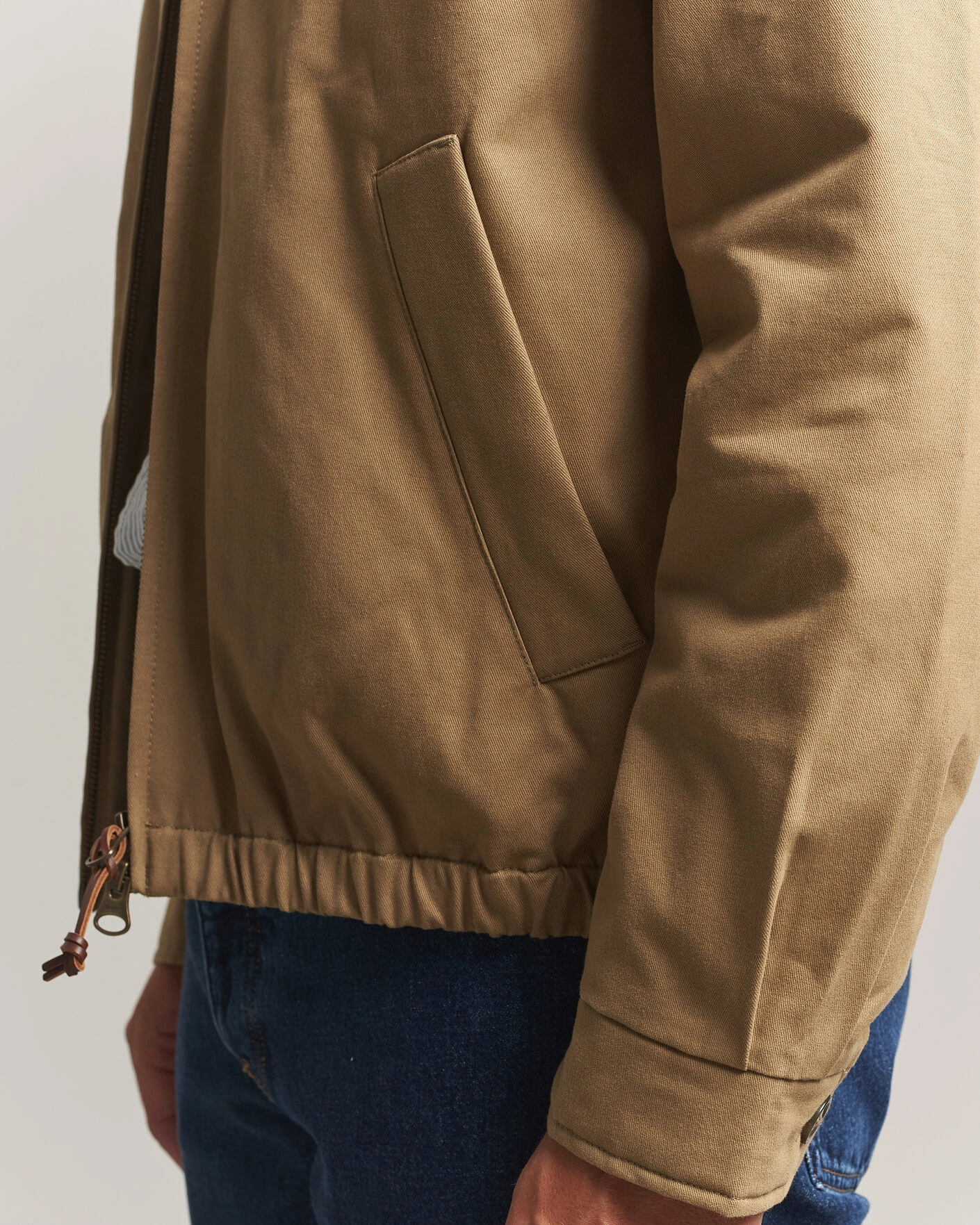 Herr | Jackor | Gant | Moleskin Harrington Jacket Light Taupe
