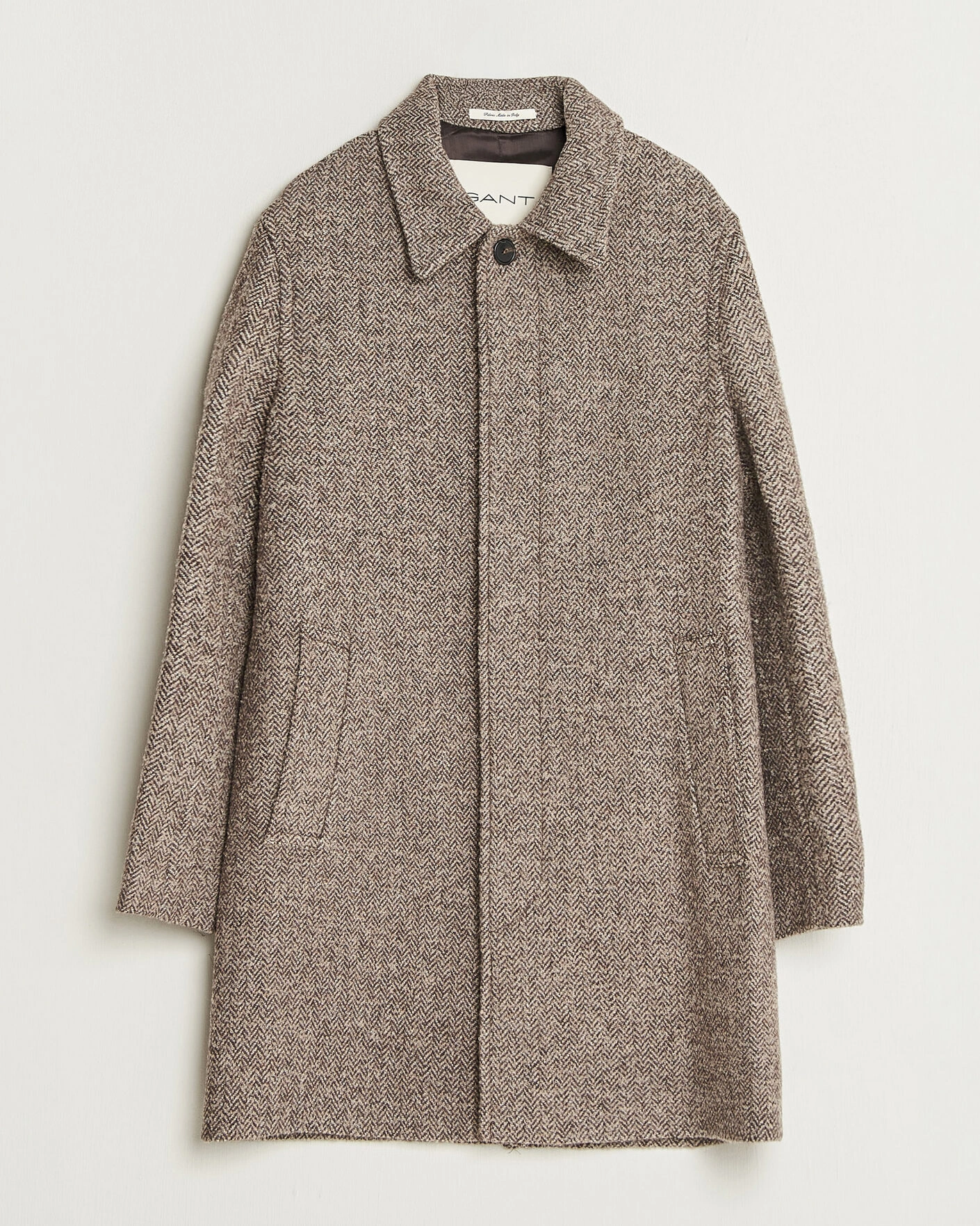 Herr | Jackor | Gant | Wool Car Coat Mist Taupe