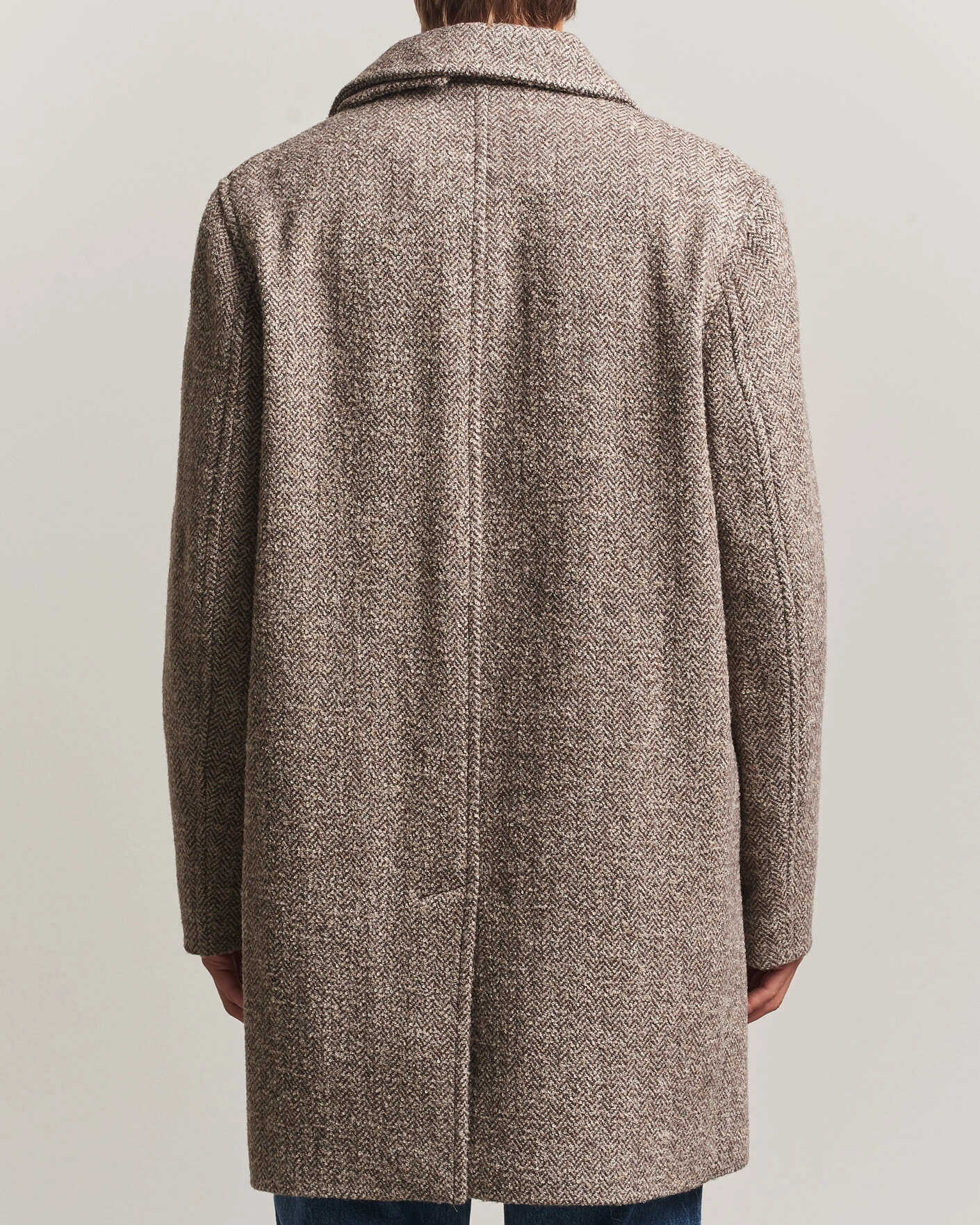 Herr | Jackor | Gant | Wool Car Coat Mist Taupe
