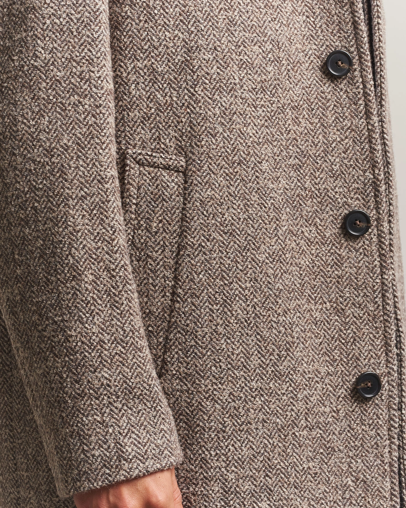 Herr | Jackor | Gant | Wool Car Coat Mist Taupe