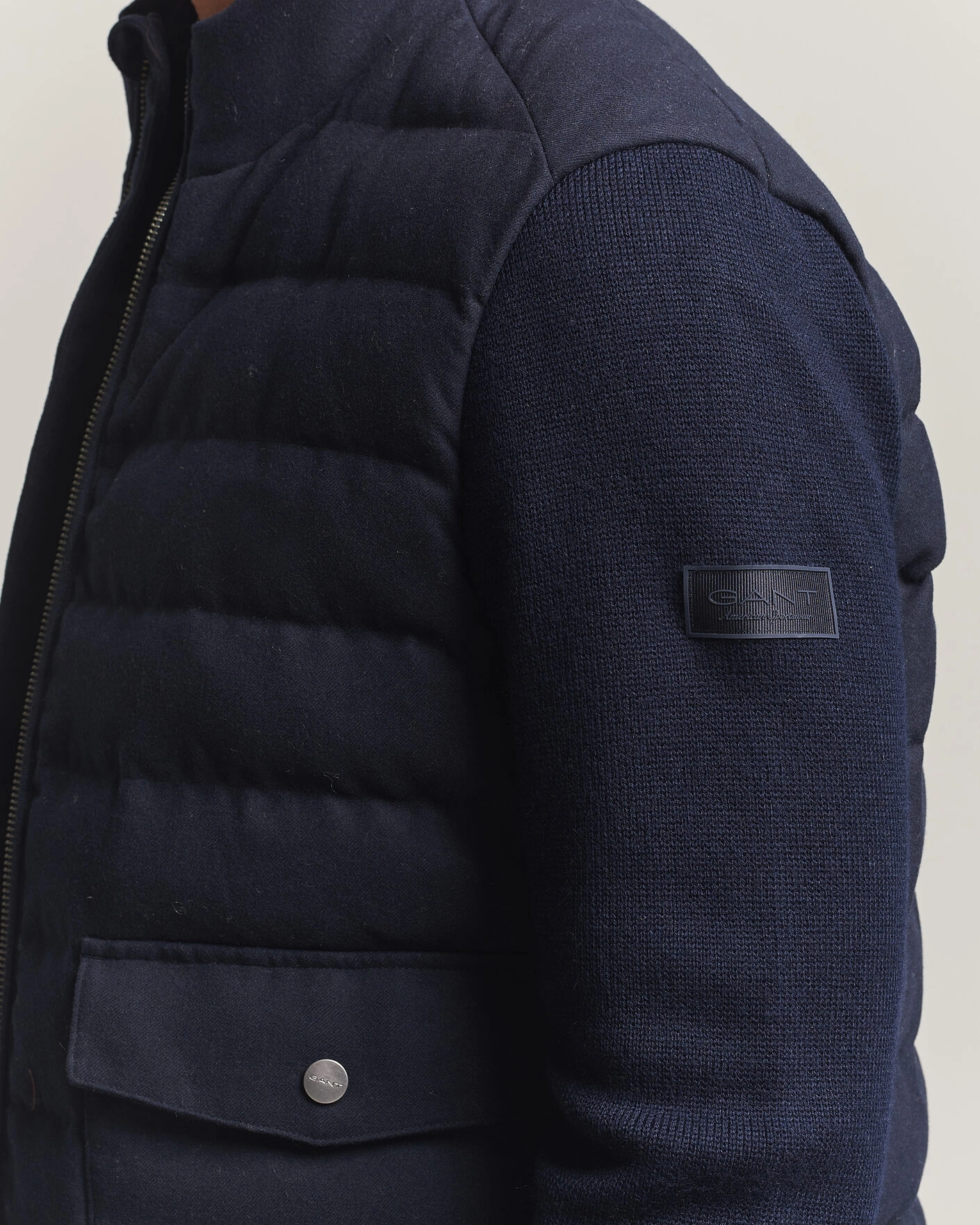 Herr | Jackor | Gant | Padded Hybrid Flannel Jacket Evening Blue