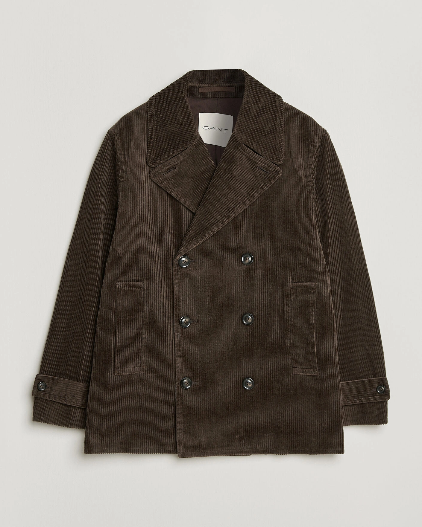 Herr | Jackor | Gant | Corduroy Peacoat Black Brown