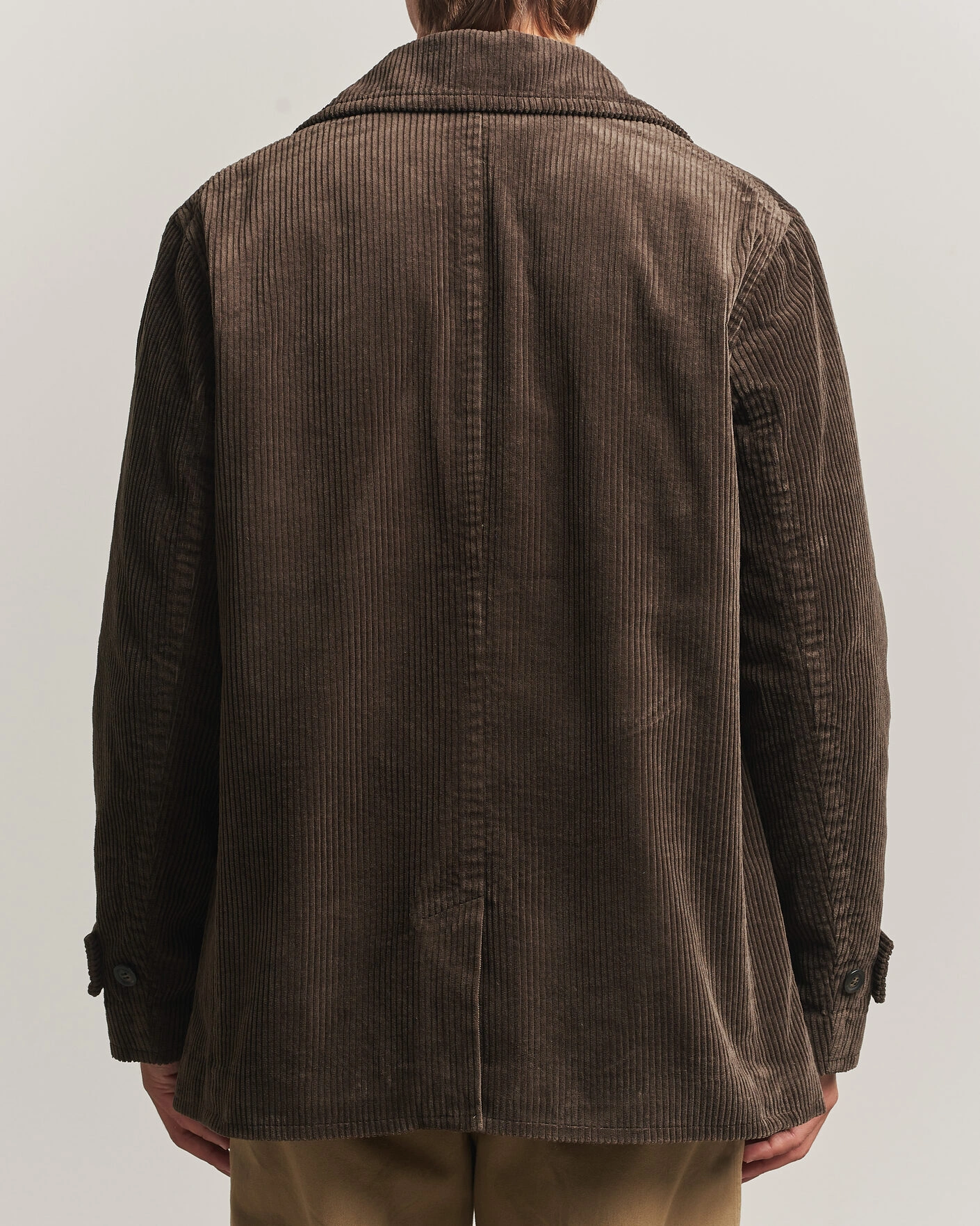 Herr | Jackor | Gant | Corduroy Peacoat Black Brown