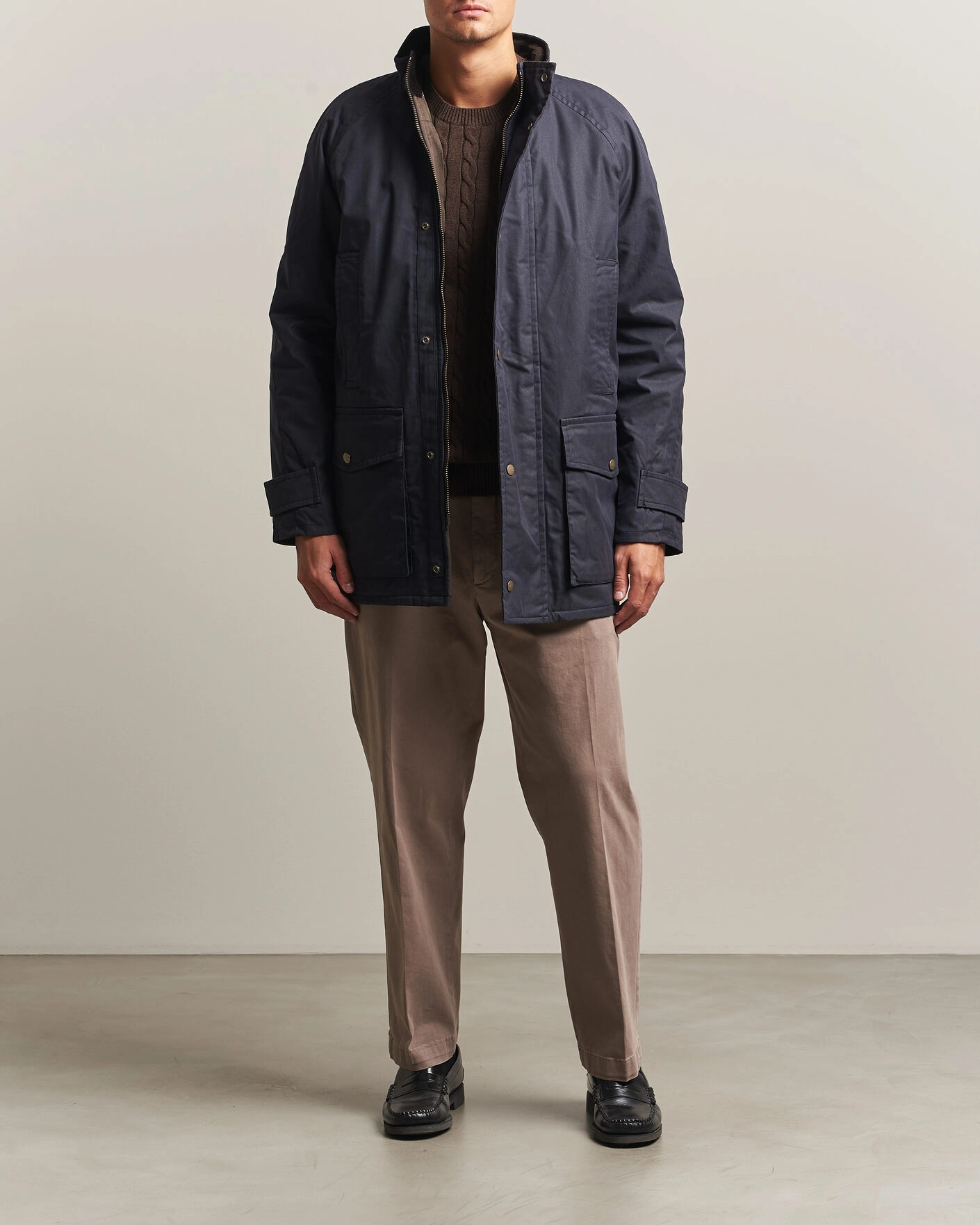 Herr | Jackor | Gant | Waxed Double Decker Jacket Evening Blue