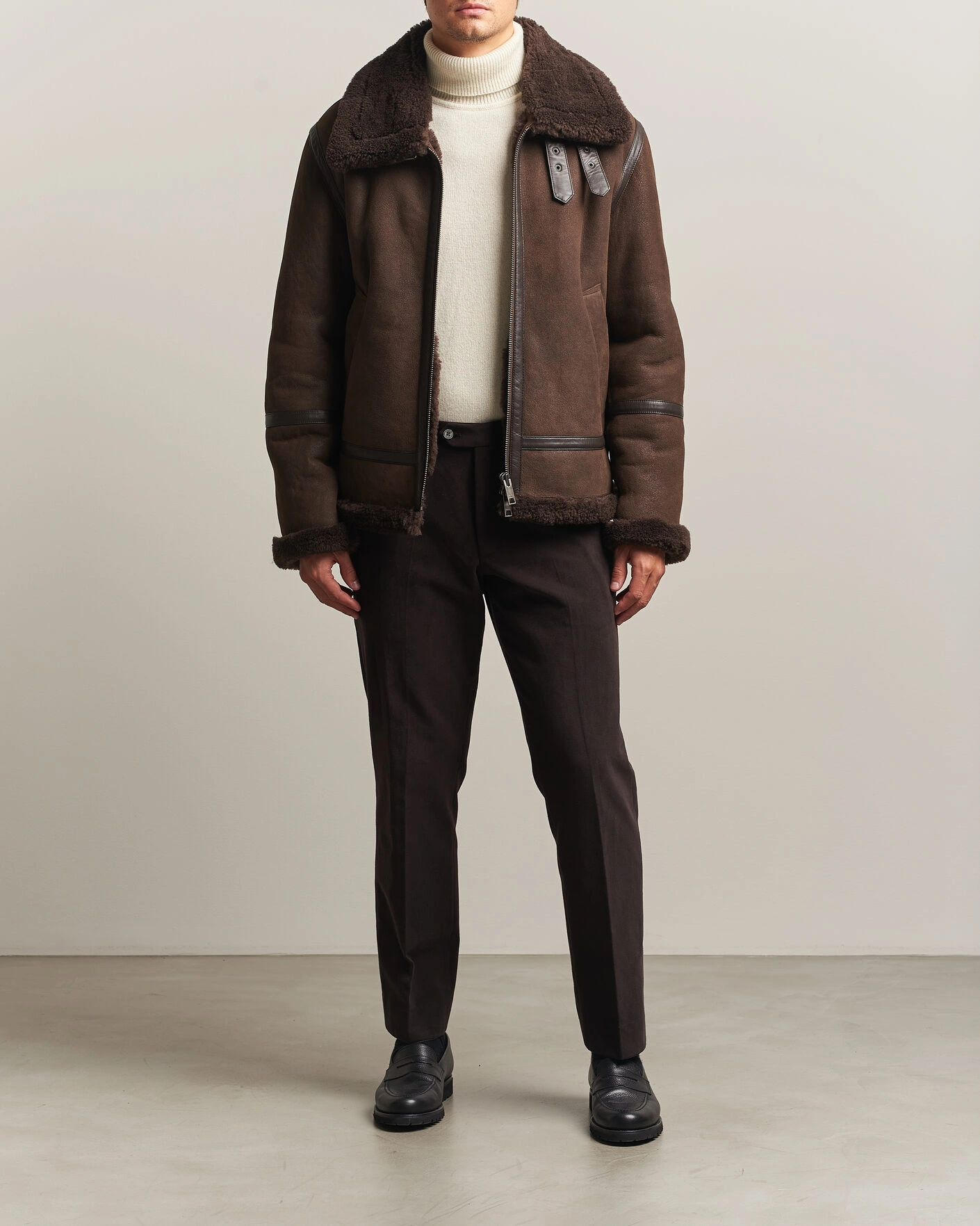 Herr | Jackor | Gant | Classic Shearling Jacket Black Brown