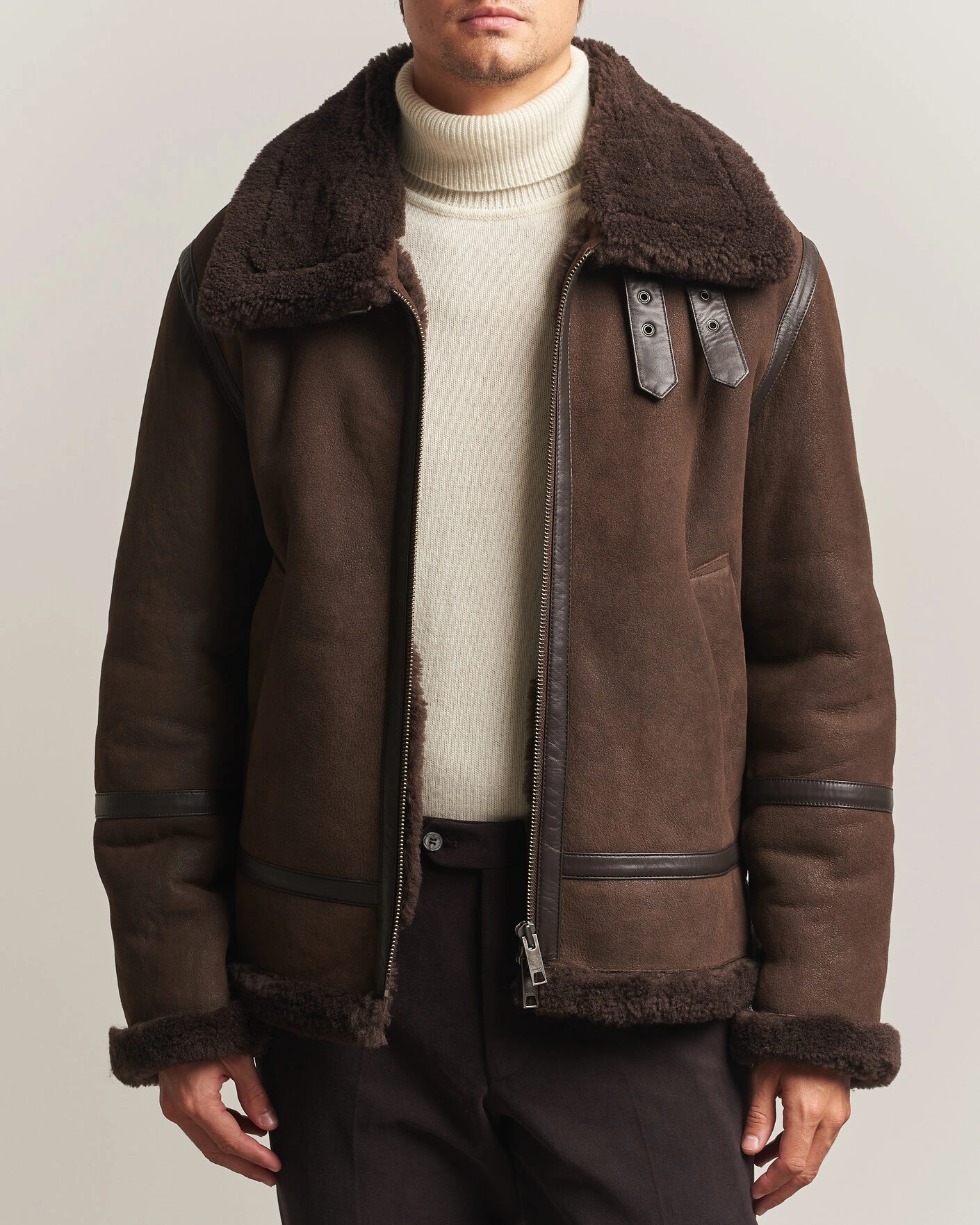 Herr | Jackor | Gant | Classic Shearling Jacket Black Brown