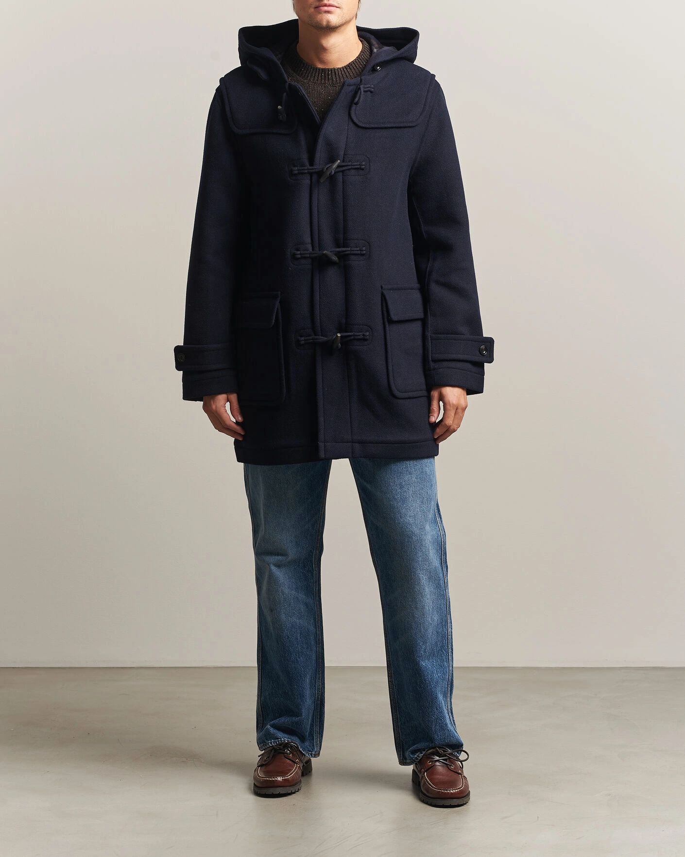 Herr | Jackor | Gant | Classic Wool Duffle Coat Evening Blue