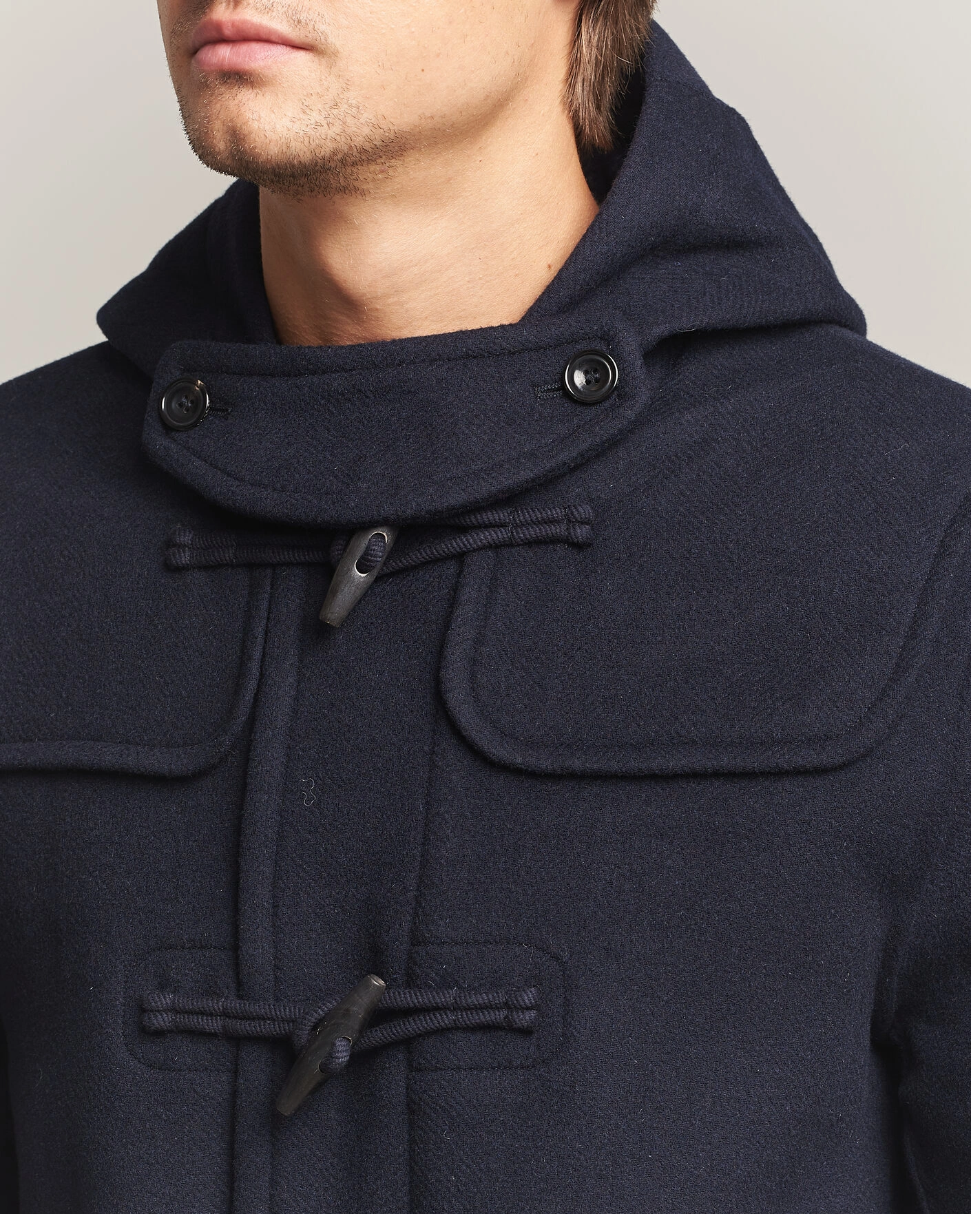Herr | Jackor | Gant | Classic Wool Duffle Coat Evening Blue