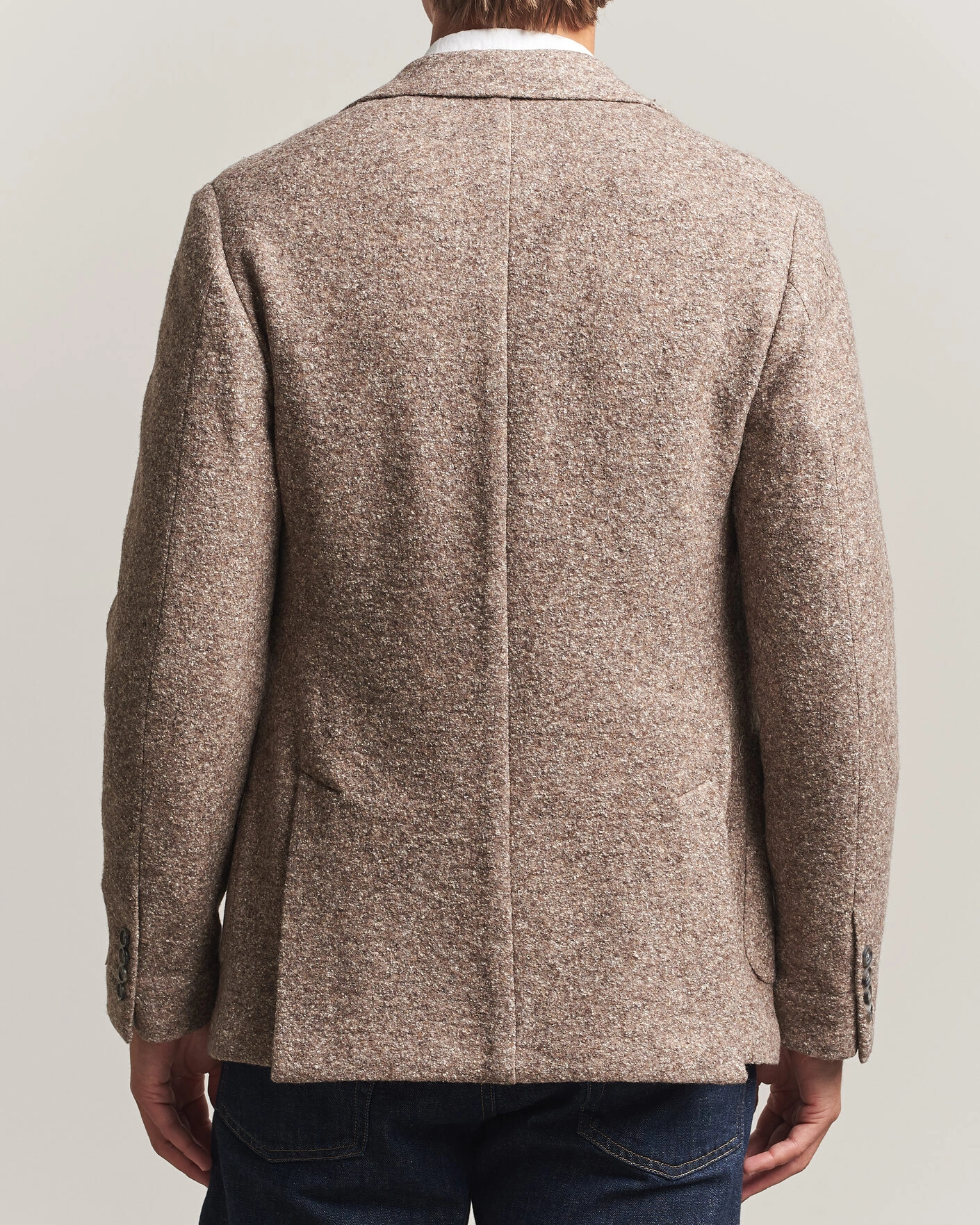 Herr | Kavajer | Gant | Wool/Silk Jersey Blazer Clay Beige