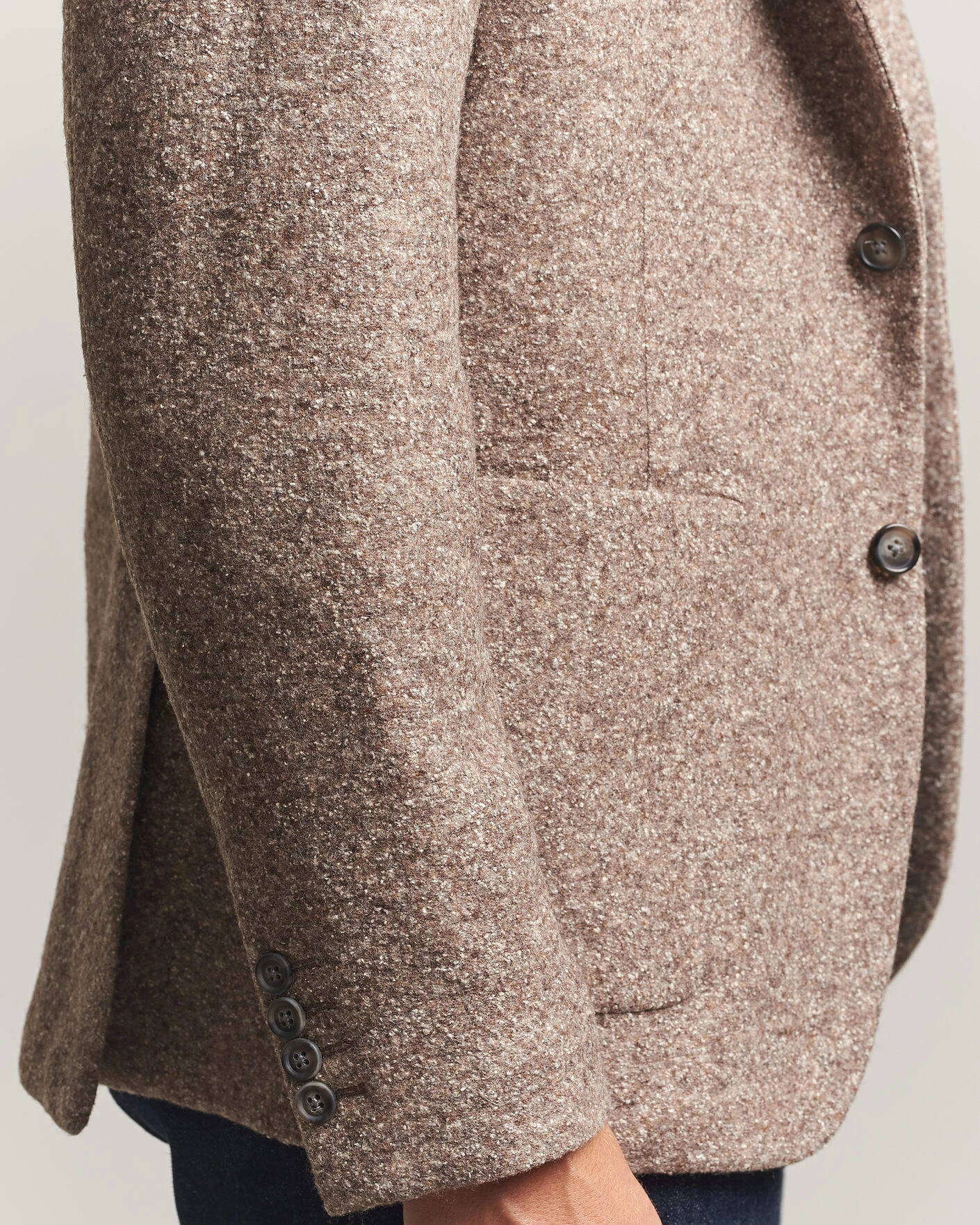 Herr | Kavajer | Gant | Wool/Silk Jersey Blazer Clay Beige