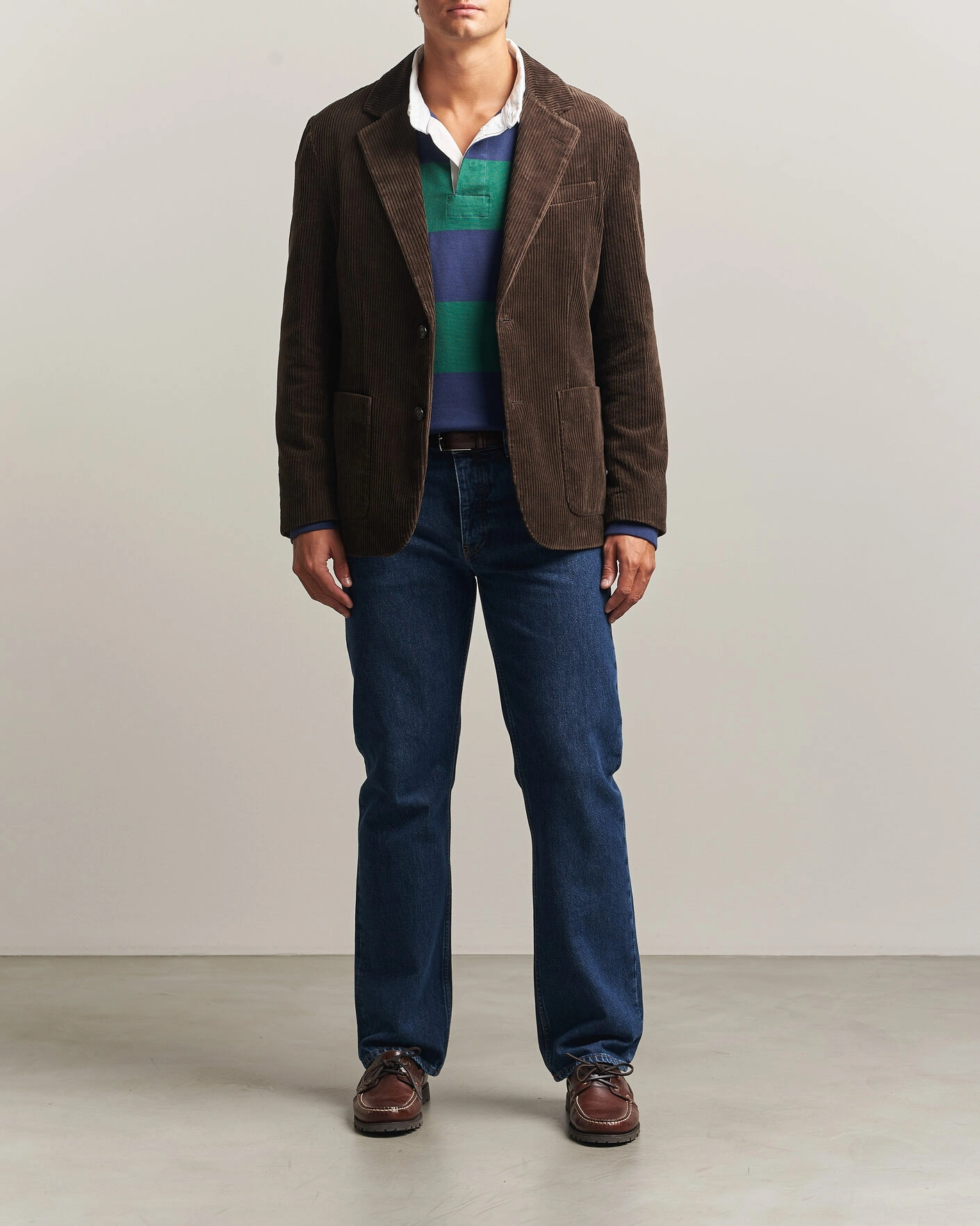 Herr | Kavajer | Gant | Corduroy Blazer Black Brown