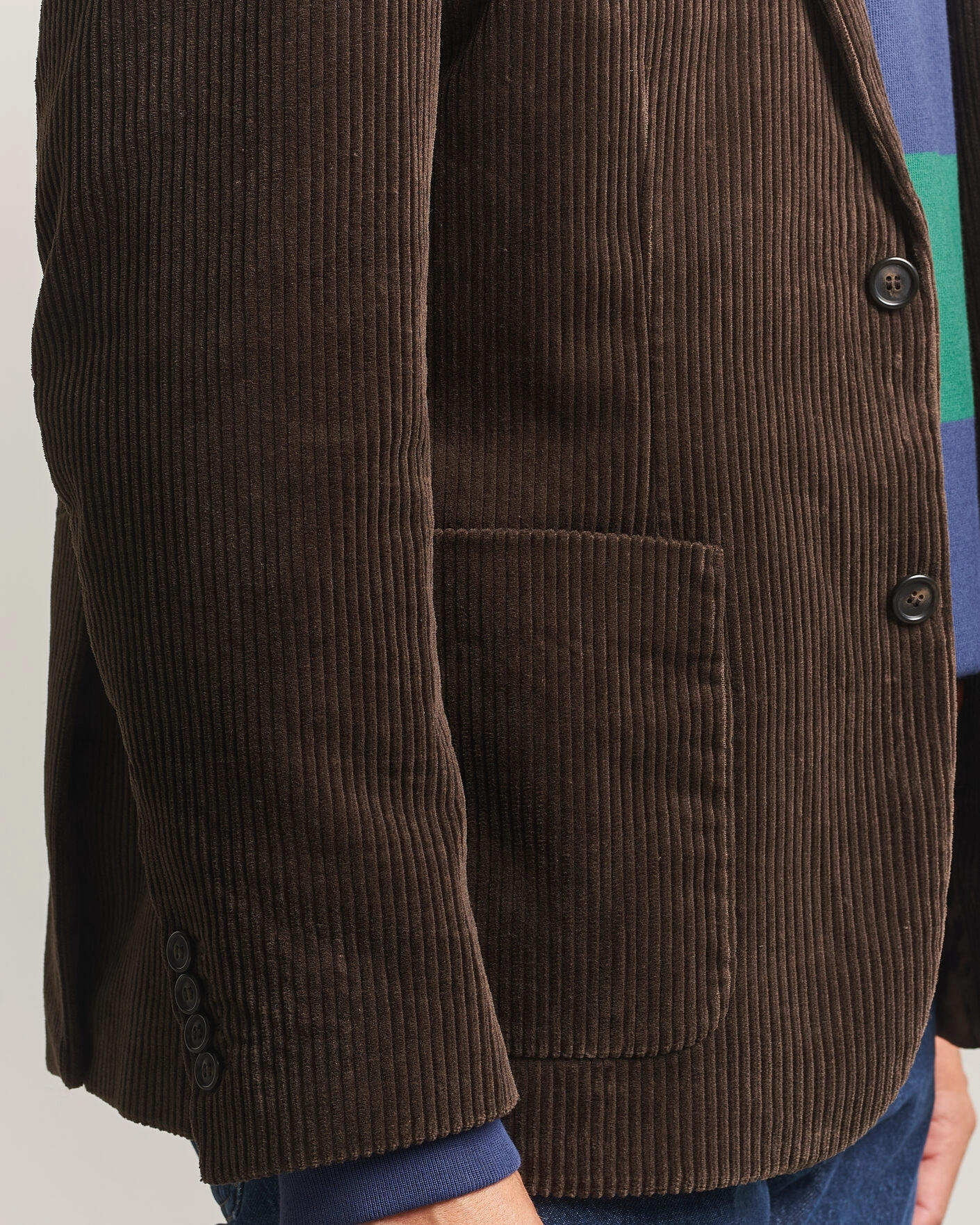 Herr | Kavajer | Gant | Corduroy Blazer Black Brown