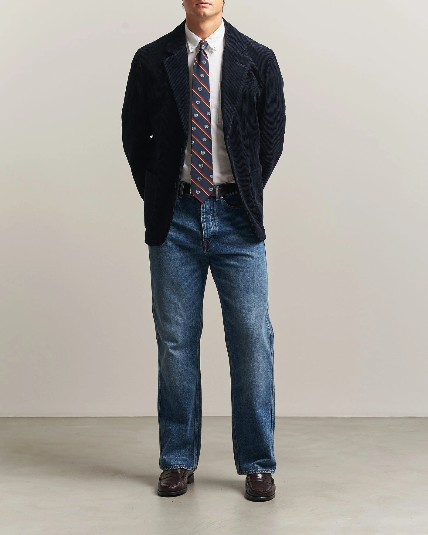 Herr | Kavajer | Gant | Corduroy Blazer Evening Blue