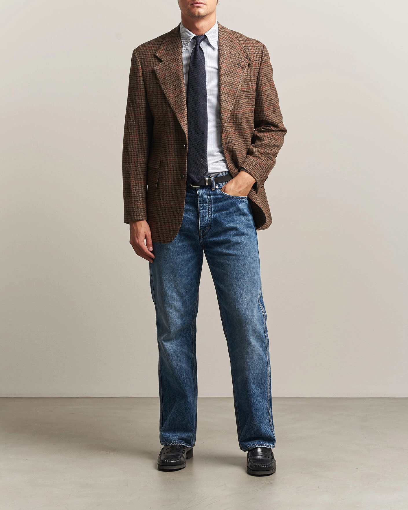 Herr | Jackor | Gant | British Tweed Blazer Shadow Brown