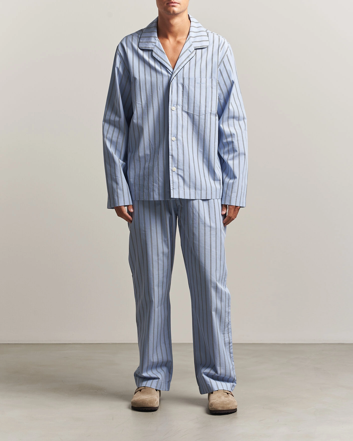Herr | Pyjamas & Morgonrockar | Gant | Poplin Striped Pyjama Set Light Blue