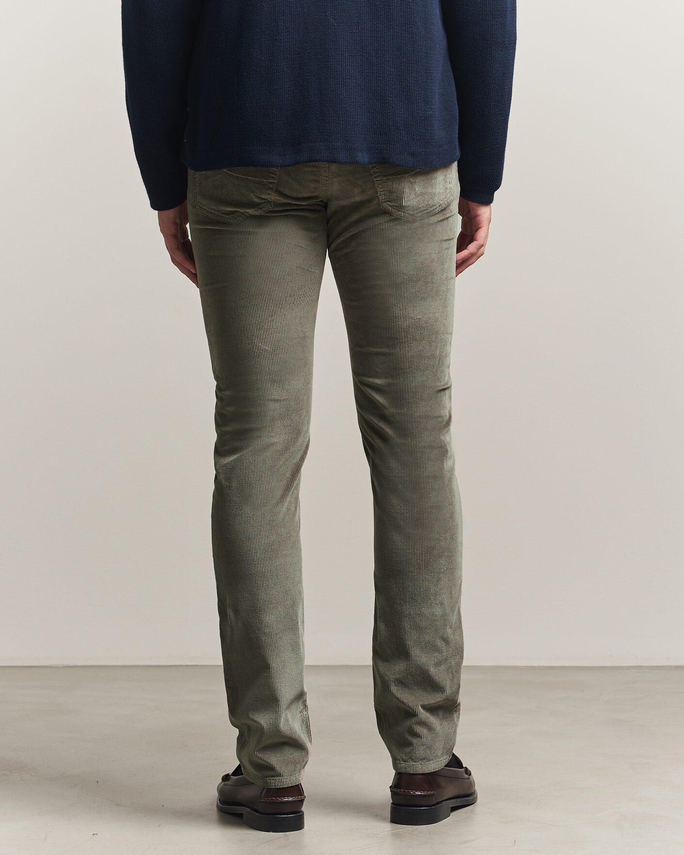 Herr | Byxor | Jacob Cohën | Bard 5-Pocket Medium Corduroy Trousers Taupe