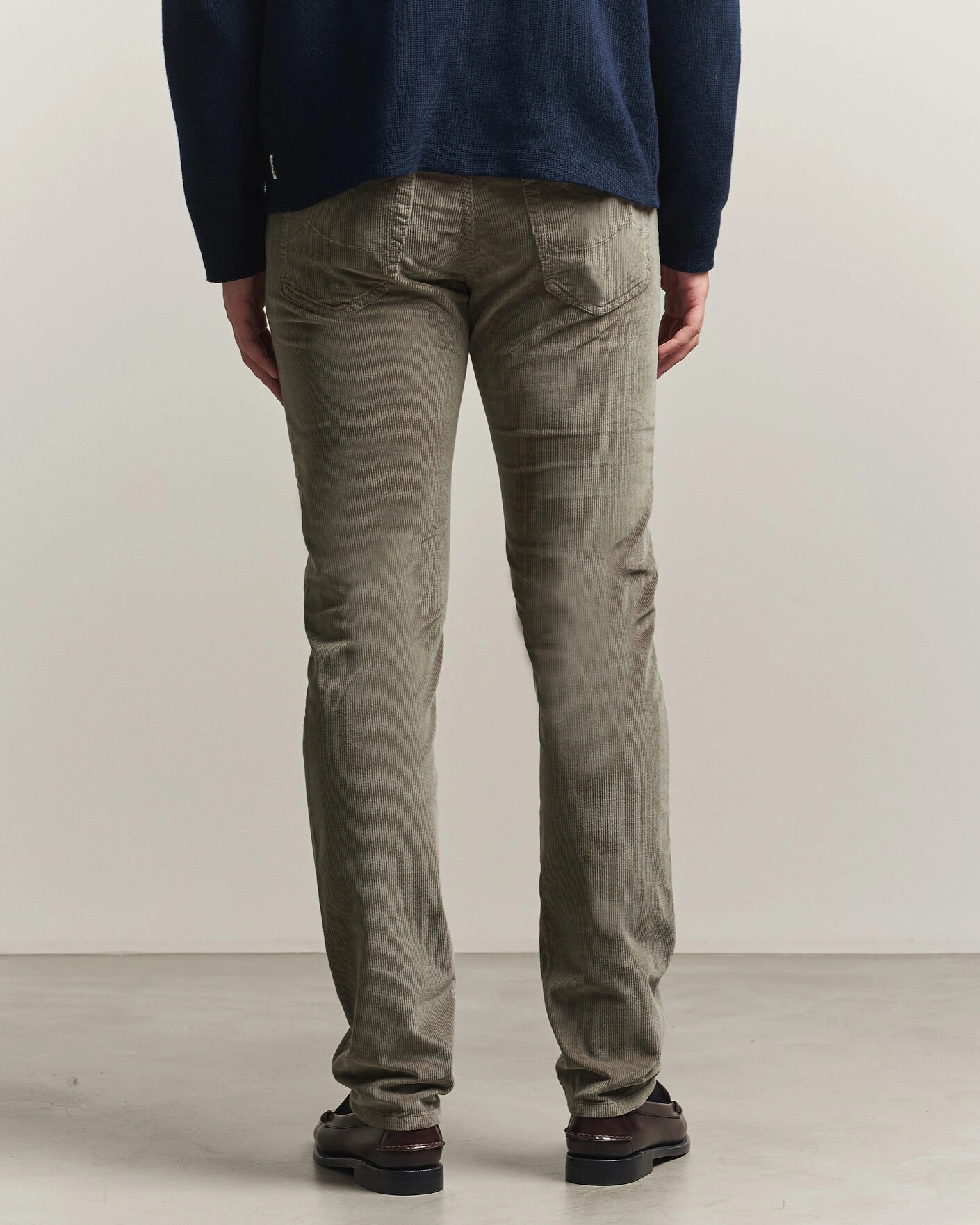Herr | Byxor | Jacob Cohën | Bard 5-Pocket Medium Corduroy Trousers Taupe