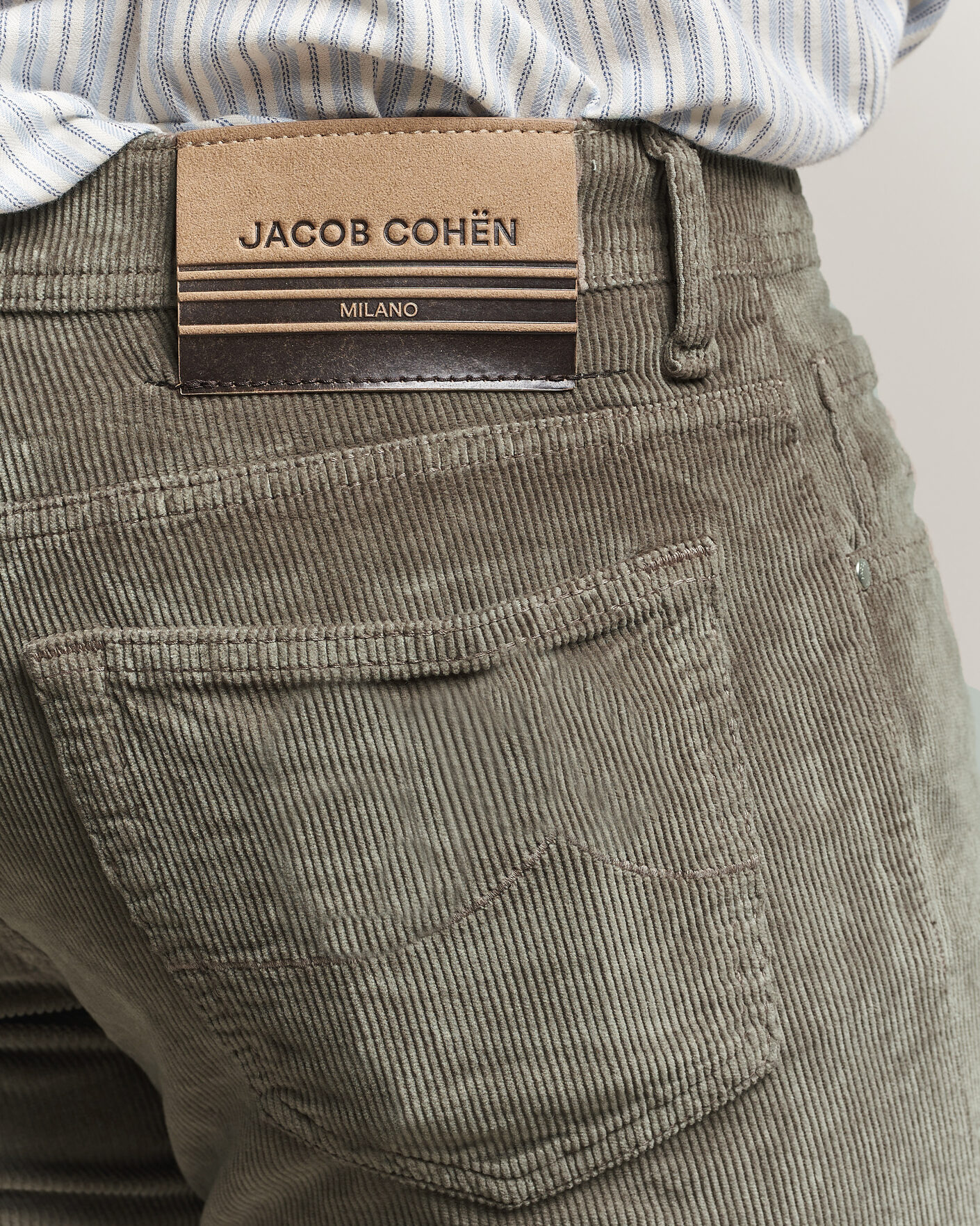 Herr | Byxor | Jacob Cohën | Bard 5-Pocket Medium Corduroy Trousers Taupe