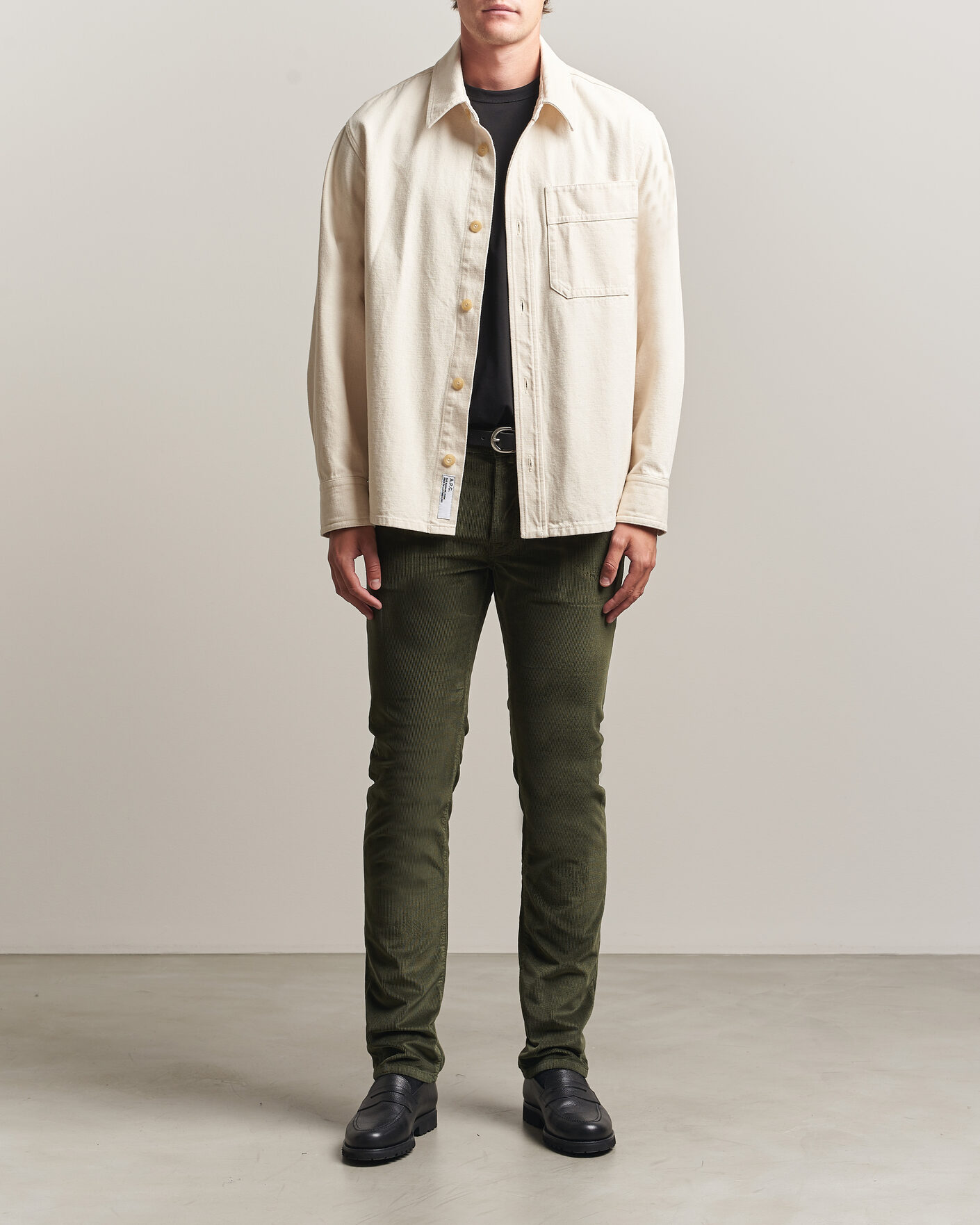 Herr | Byxor | Jacob Cohën | Bard 5-Pocket Medium Corduroy Trousers Green