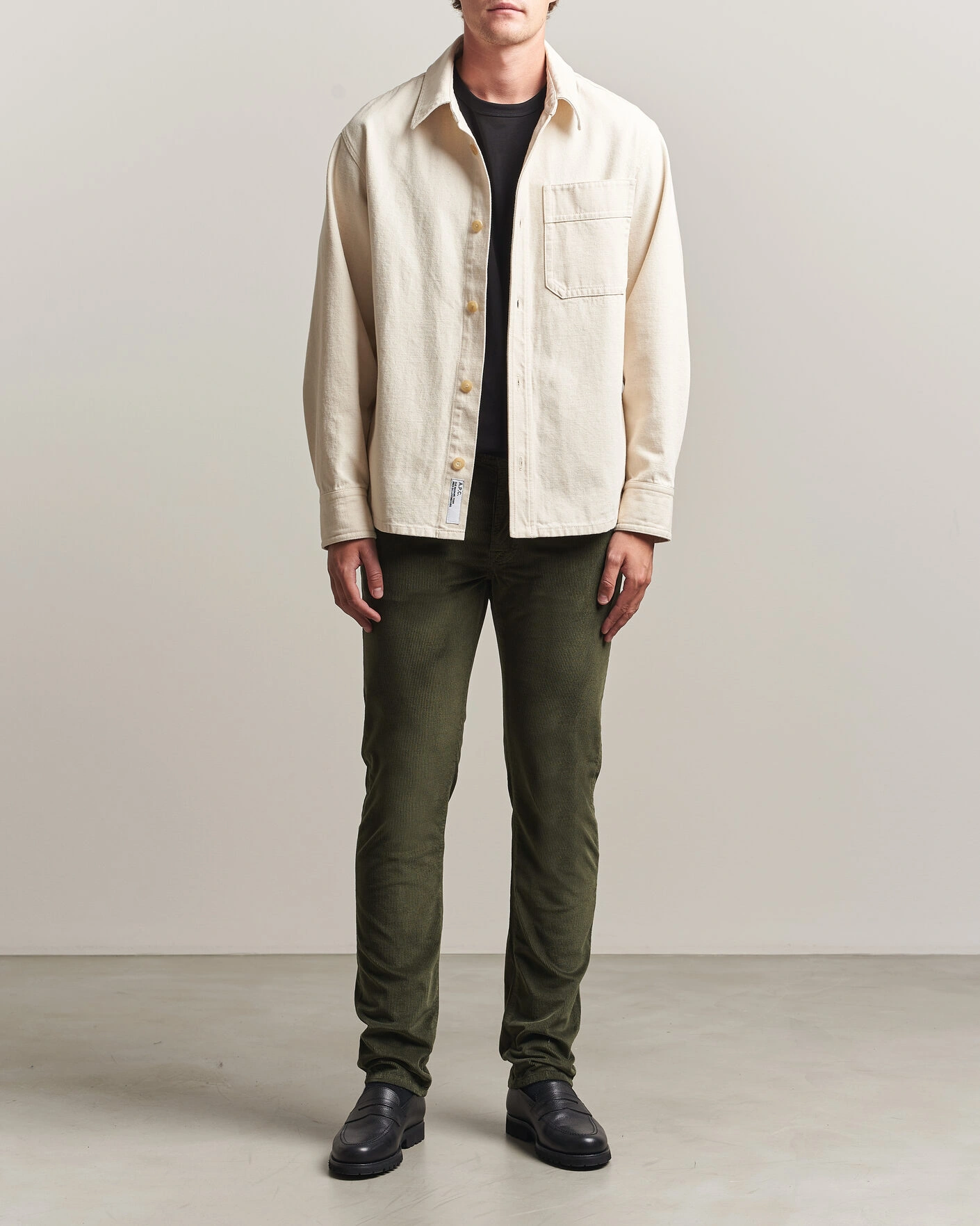 Herr | Byxor | Jacob Cohën | Bard 5-Pocket Medium Corduroy Trousers Green