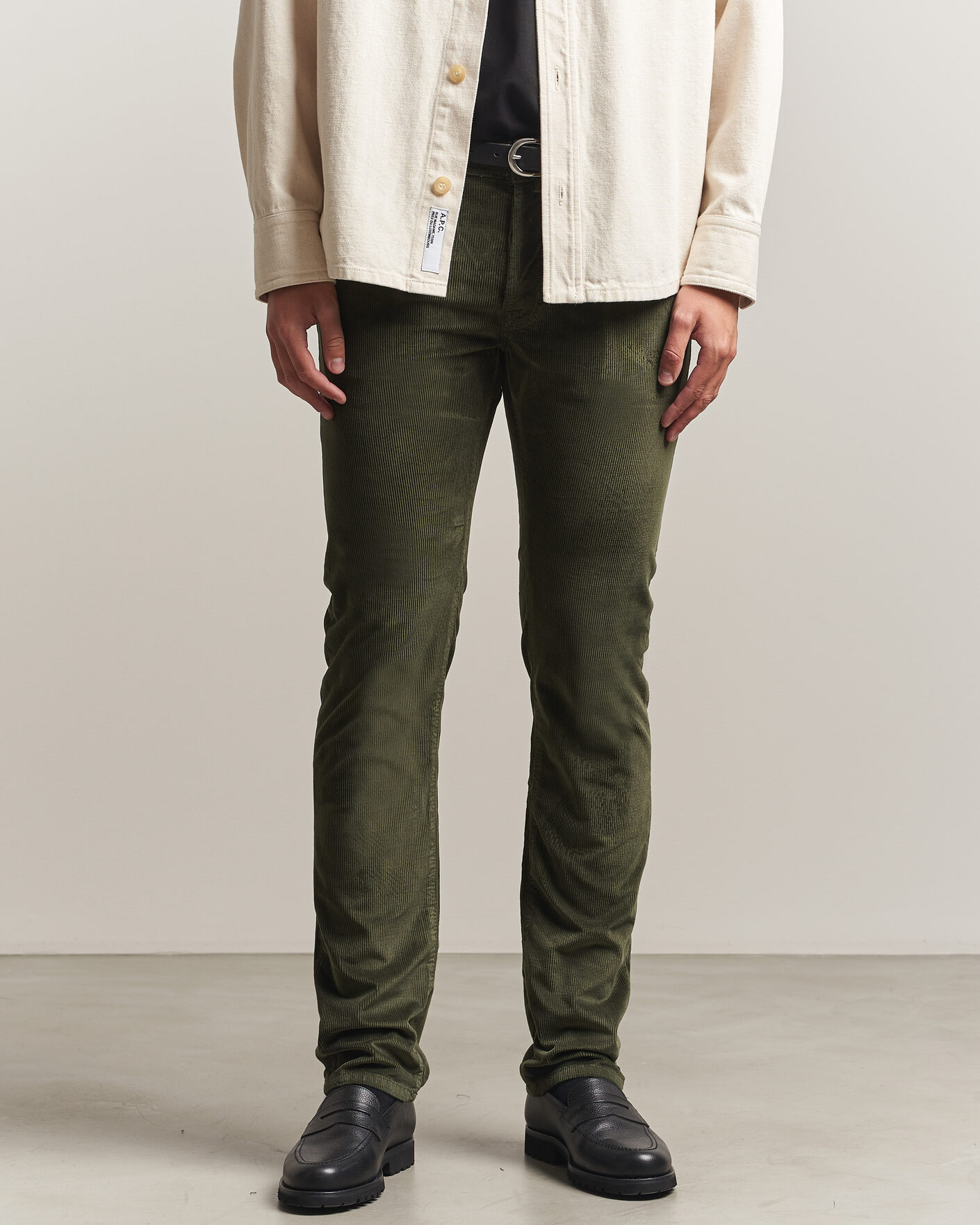 Herr | Byxor | Jacob Cohën | Bard 5-Pocket Medium Corduroy Trousers Green