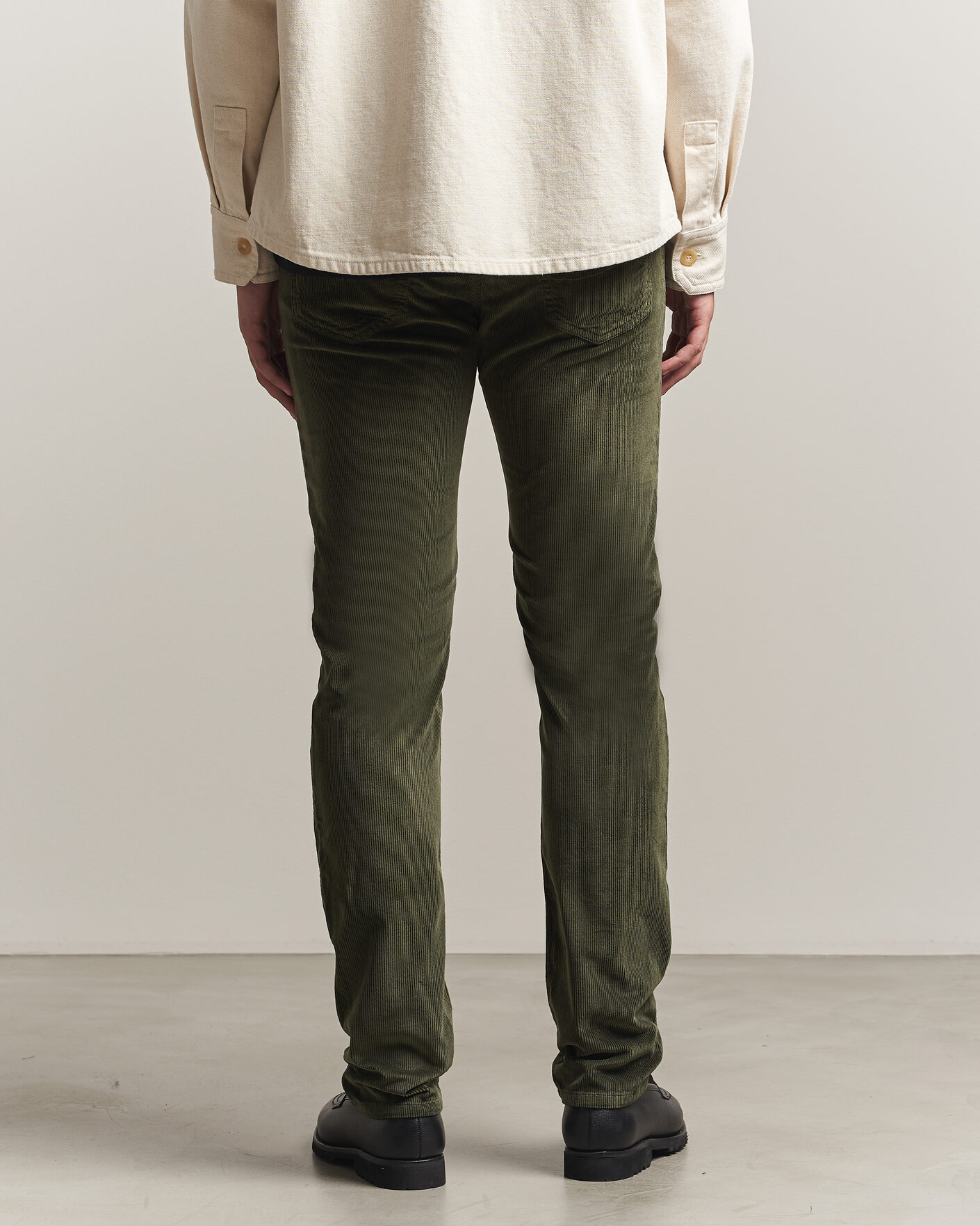 Herr | Byxor | Jacob Cohën | Bard 5-Pocket Medium Corduroy Trousers Green