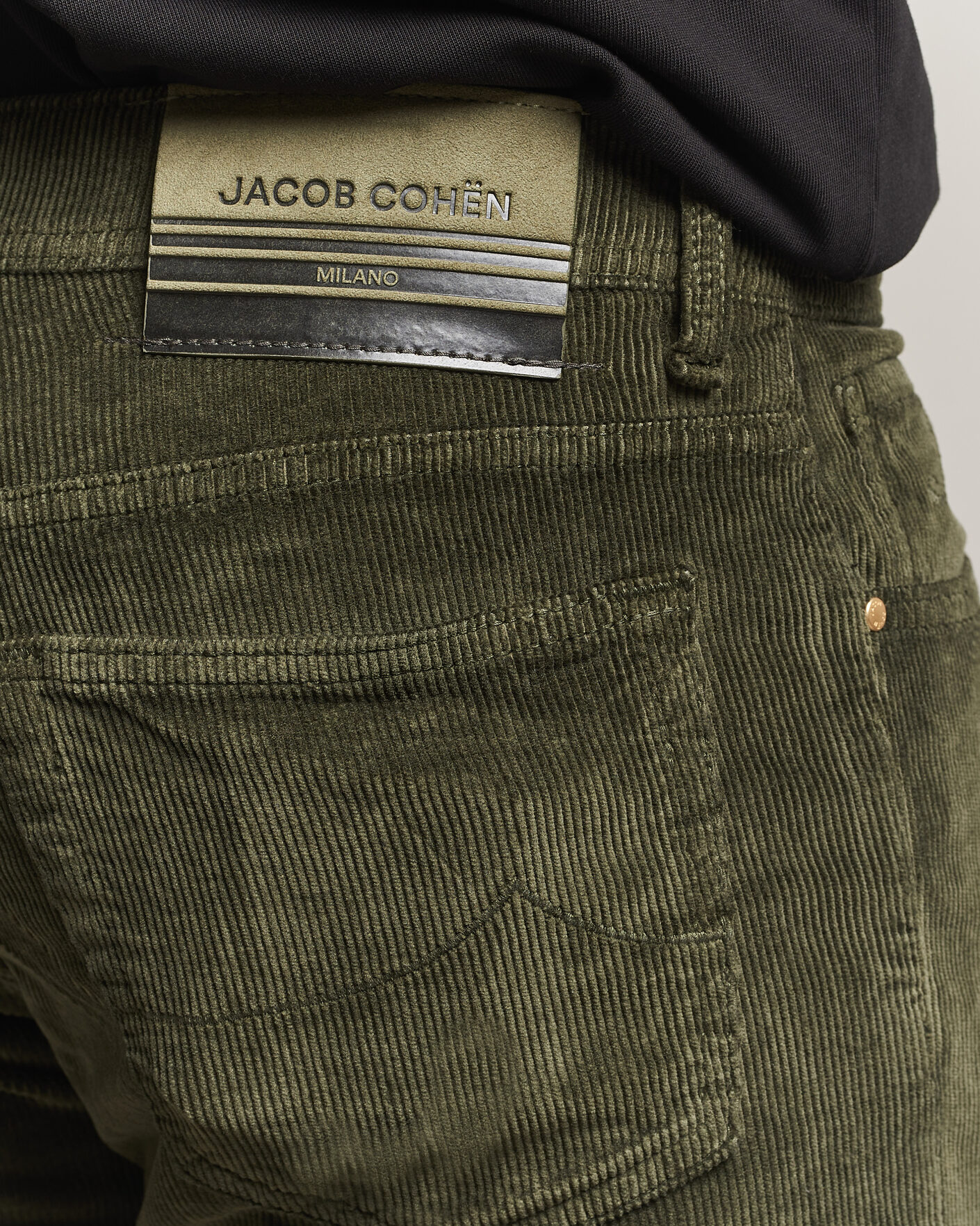 Herr | Byxor | Jacob Cohën | Bard 5-Pocket Medium Corduroy Trousers Green
