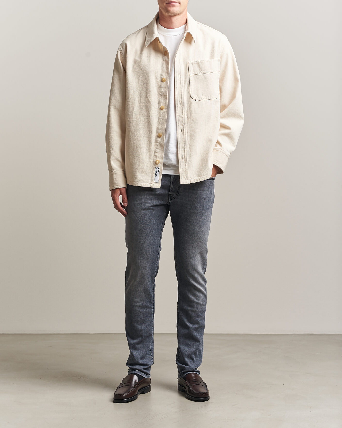 Herr | Jeans | Jacob Cohën | Bard Slim Fit Stretch Jeans Light Grey