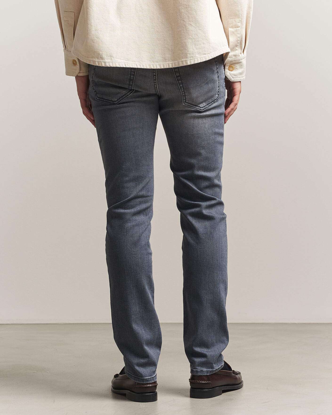 Herr | Jeans | Jacob Cohën | Bard Slim Fit Stretch Jeans Light Grey