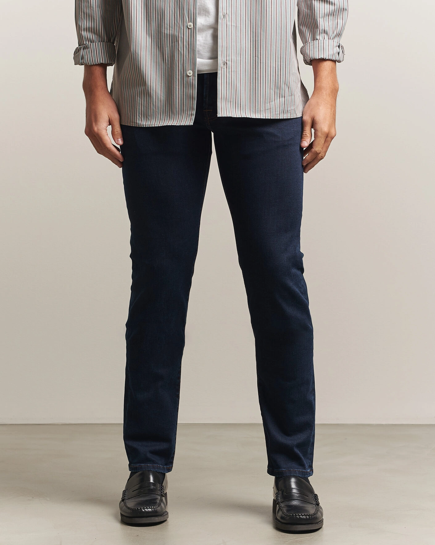 Herr | Jeans | Jacob Cohën | Nick Slim Fit Rinse Wash Stretch Jeans Dark Blue