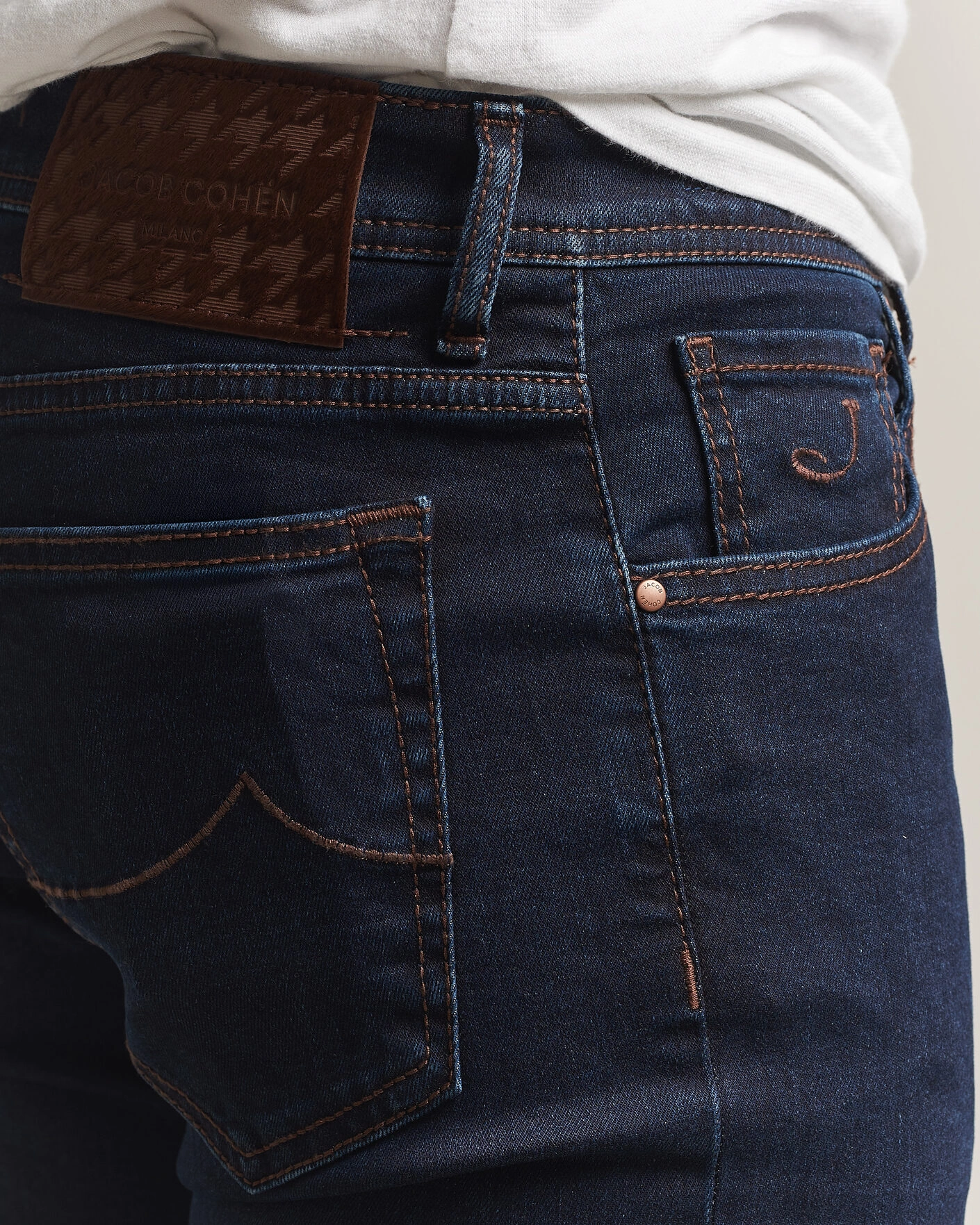Herr | Jeans | Jacob Cohën | Nick Slim Fit Rinse Wash Stretch Jeans Dark Blue