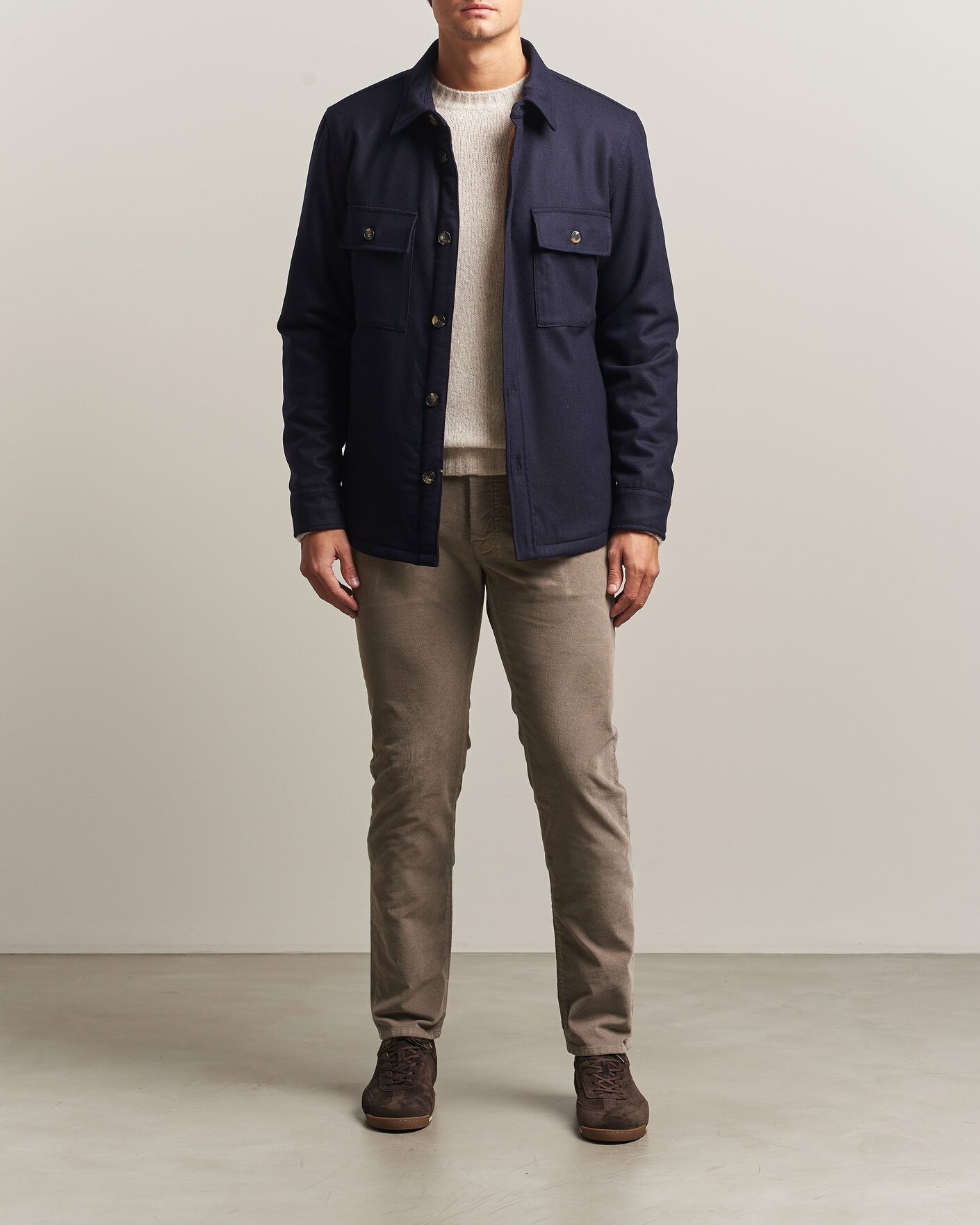 Herr | Byxor | Jacob Cohën | Nick Slim Fit Cotton Trousers Grey