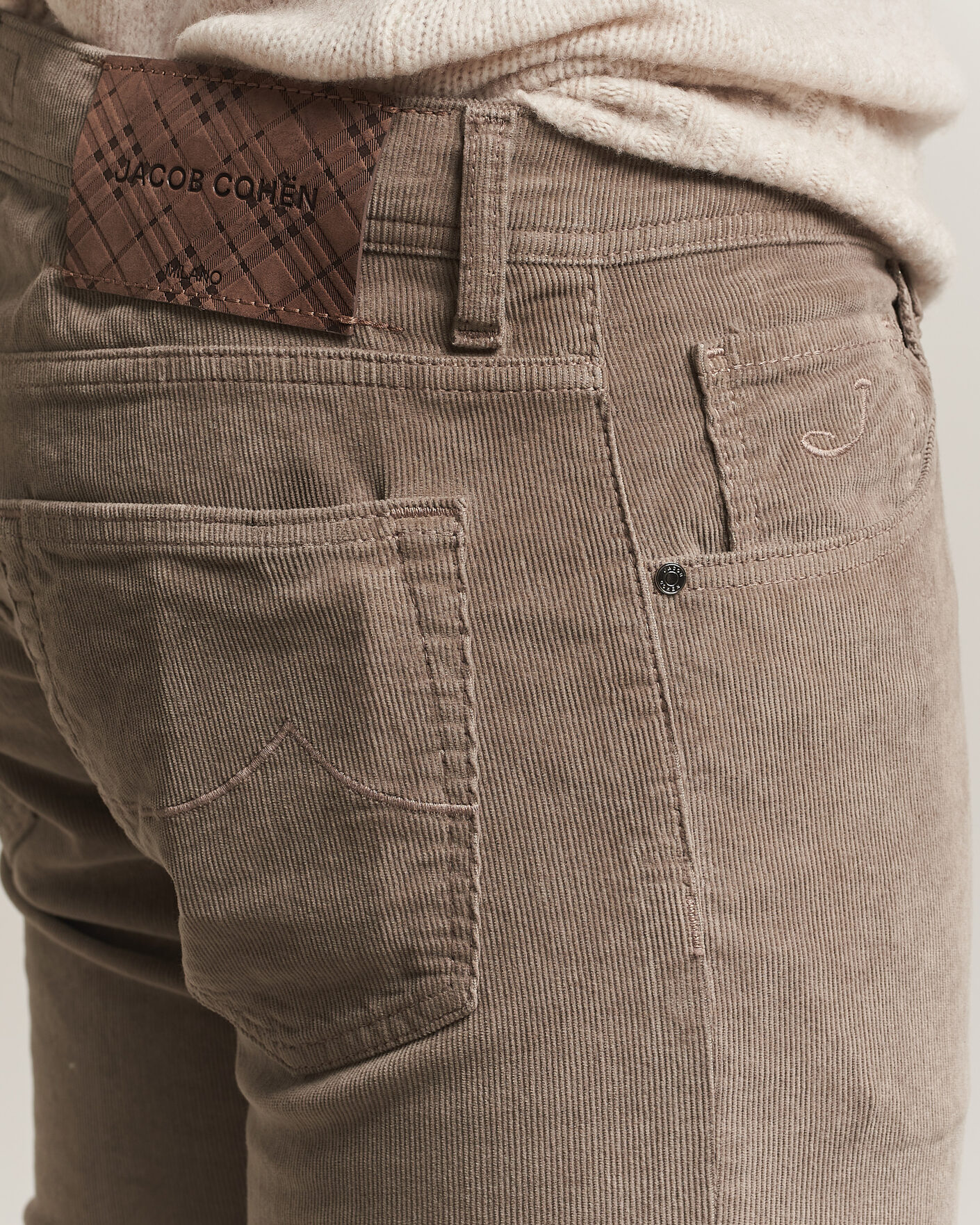 Herr | Byxor | Jacob Cohën | Nick Slim Fit Cotton Trousers Grey