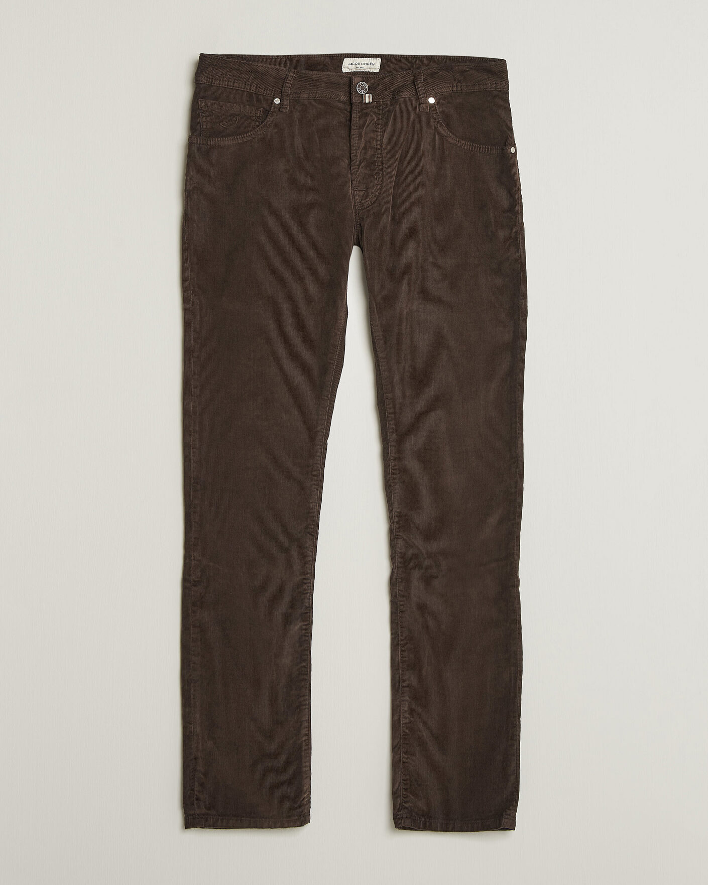 Herr | Byxor | Jacob Cohën | Nick Slim Fit Cotton Trousers Brown