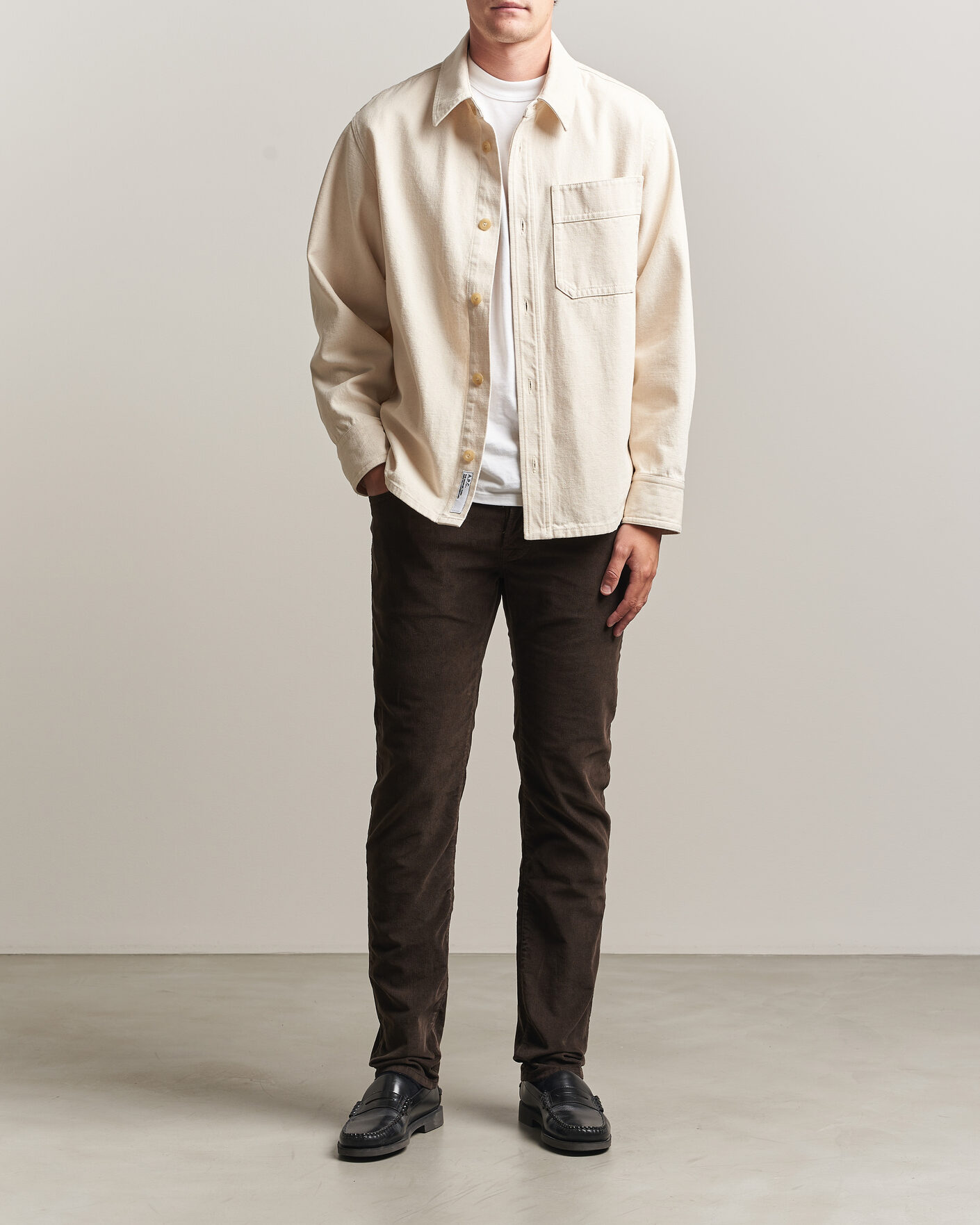 Herr | Byxor | Jacob Cohën | Nick Slim Fit Cotton Trousers Brown
