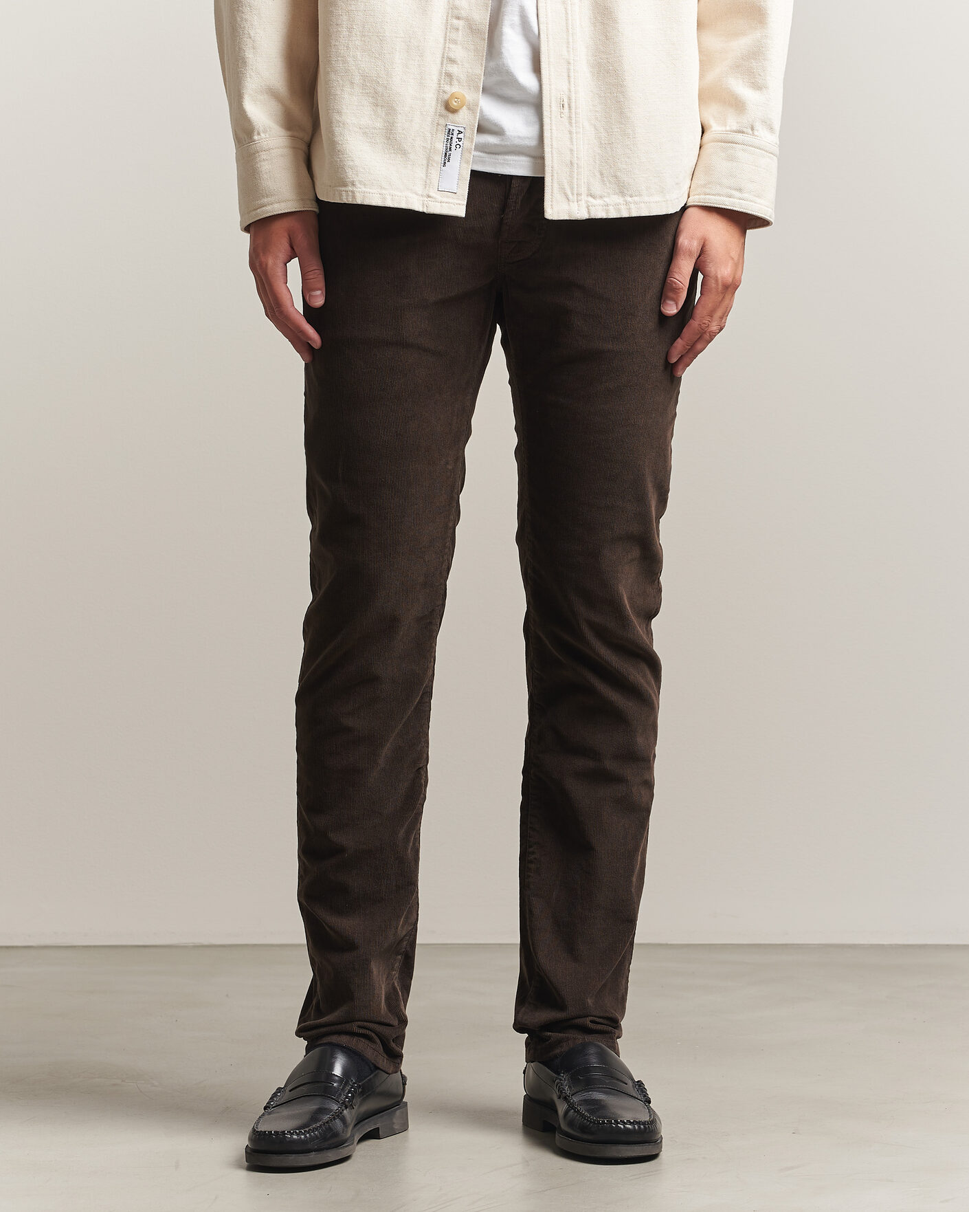 Herr | Byxor | Jacob Cohën | Nick Slim Fit Cotton Trousers Brown