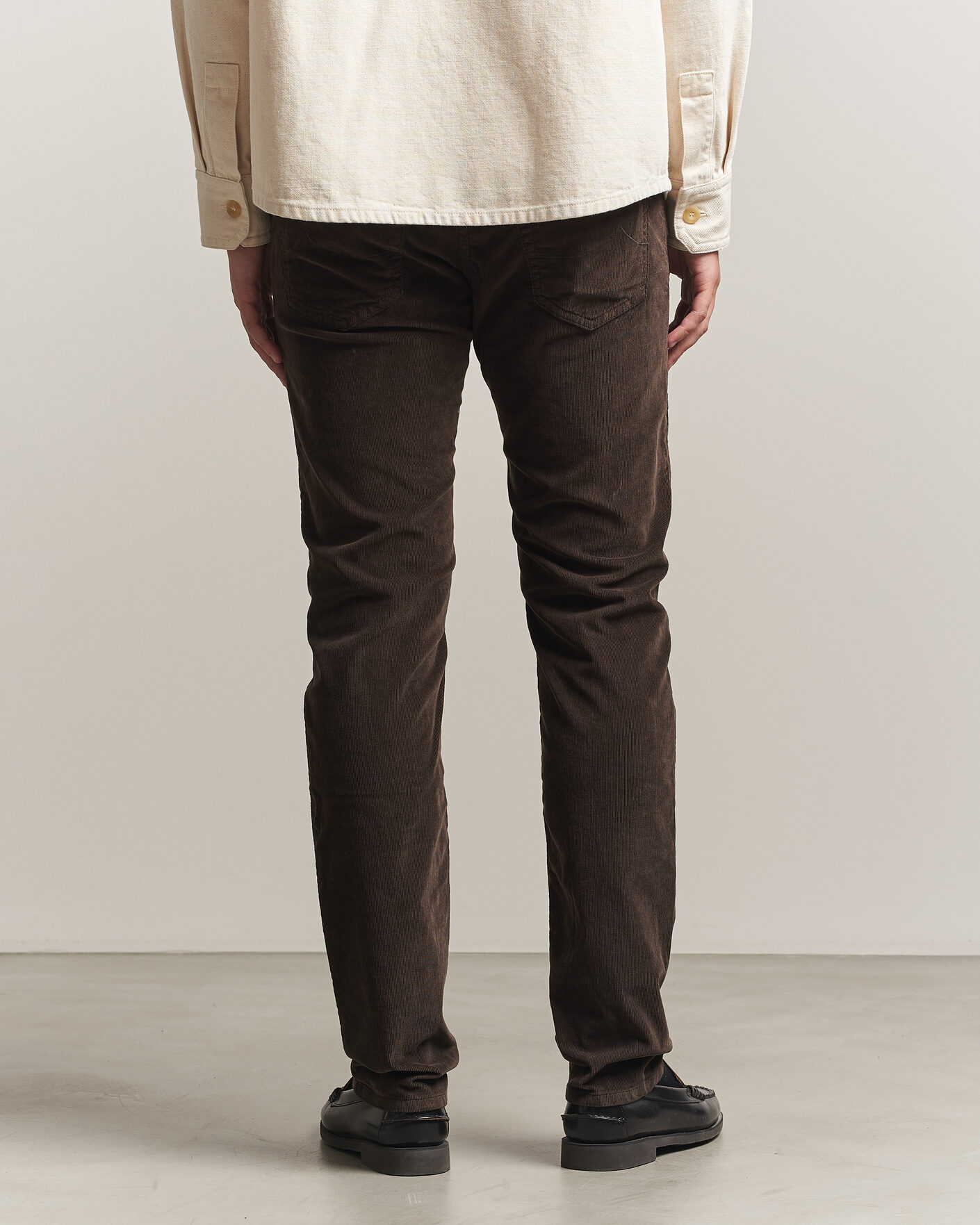 Herr | Byxor | Jacob Cohën | Nick Slim Fit Cotton Trousers Brown