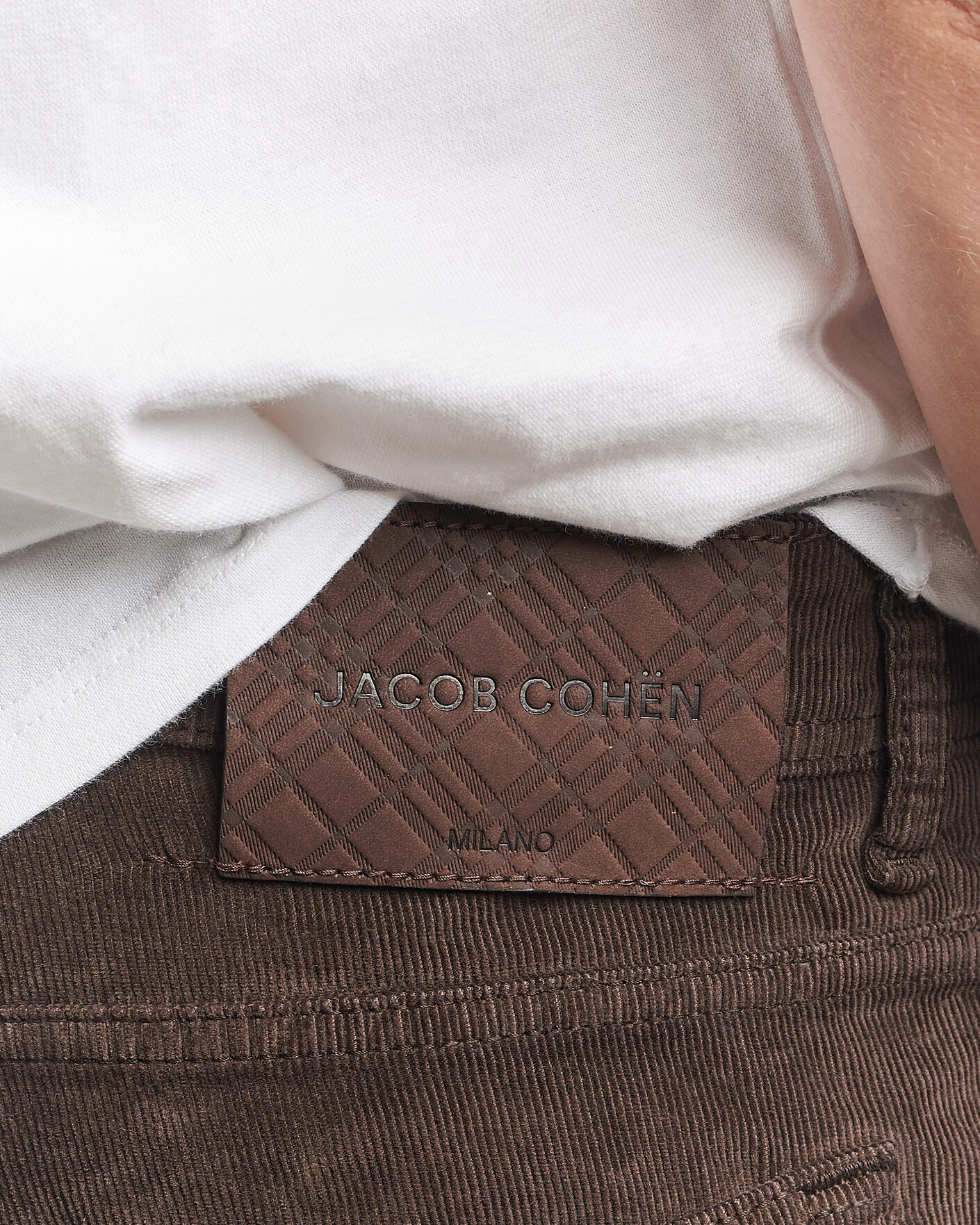 Herr | Byxor | Jacob Cohën | Nick Slim Fit Cotton Trousers Brown