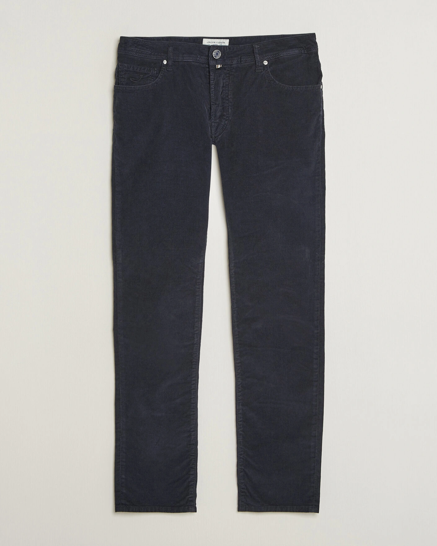 Herr | Byxor | Jacob Cohën | Nick Slim Fit Cotton Trousers Navy