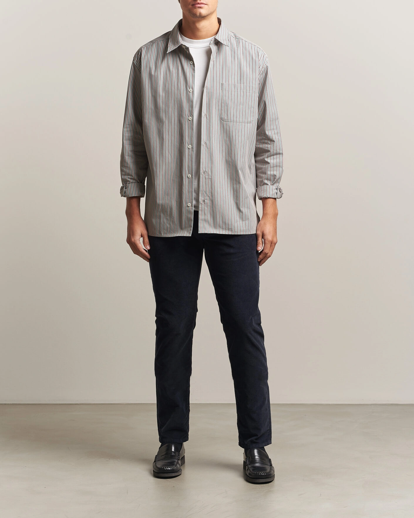 Herr | Byxor | Jacob Cohën | Nick Slim Fit Cotton Trousers Navy