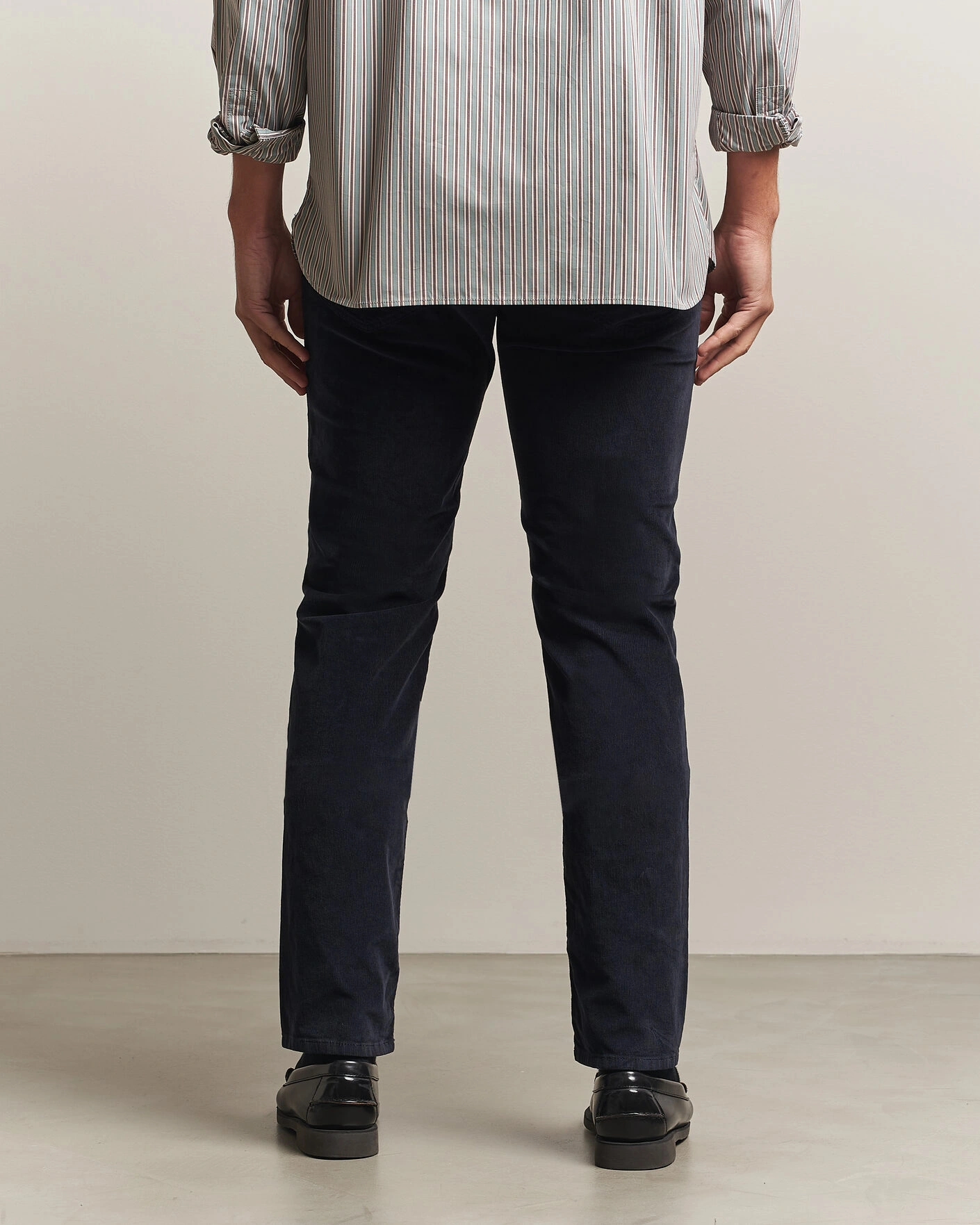 Herr | Byxor | Jacob Cohën | Nick Slim Fit Cotton Trousers Navy