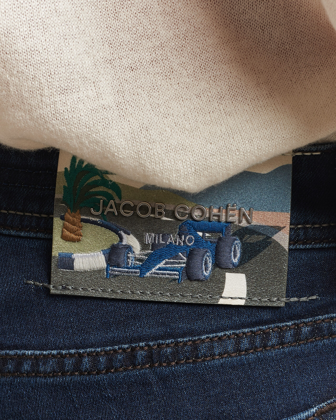 Herr | Jeans | Jacob Cohën | Nick Slim Fit Washed Stretch Jeans Dark Blue